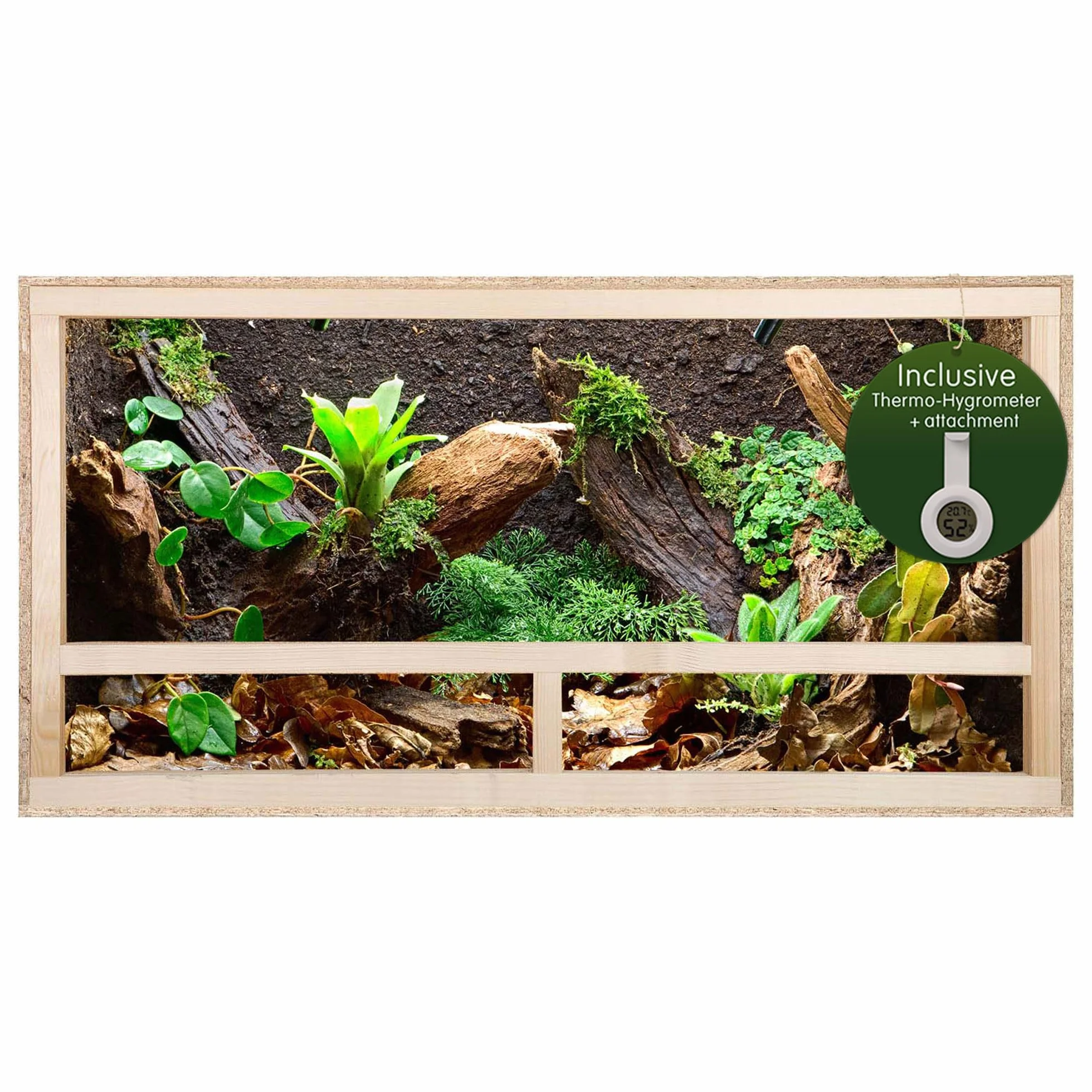 Repittera terrarium dla gadów i płazów, drewniane z boczną wentylacją, 60 x 30 x 30 cm