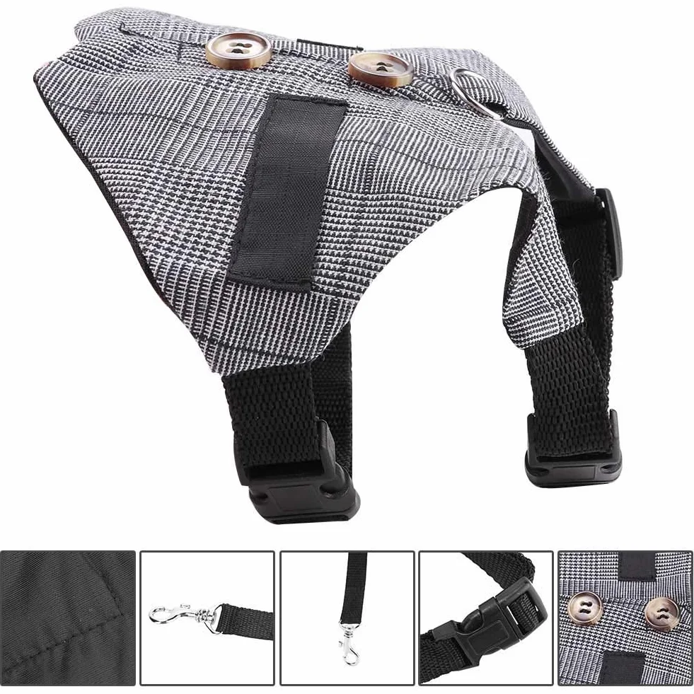 Tnfeeon Rabbit Soft Breathable Harness mit Leine, Pet Rabbit Kleintier Walking Harness Weste Leine Blei(L)