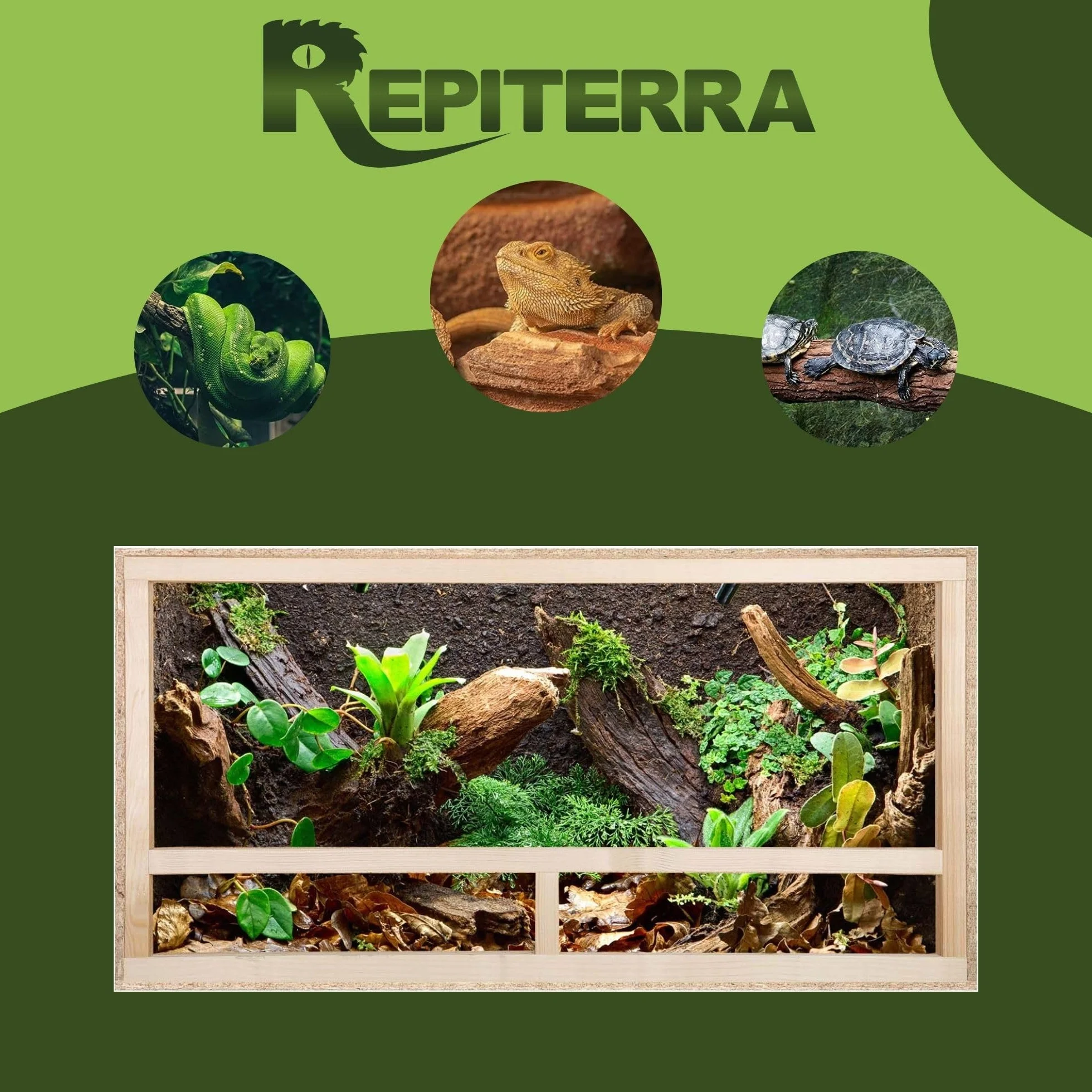 Repiterra Terrarium z drewna OSB, 80 x 40 x 40 cm, łatwy montaż
