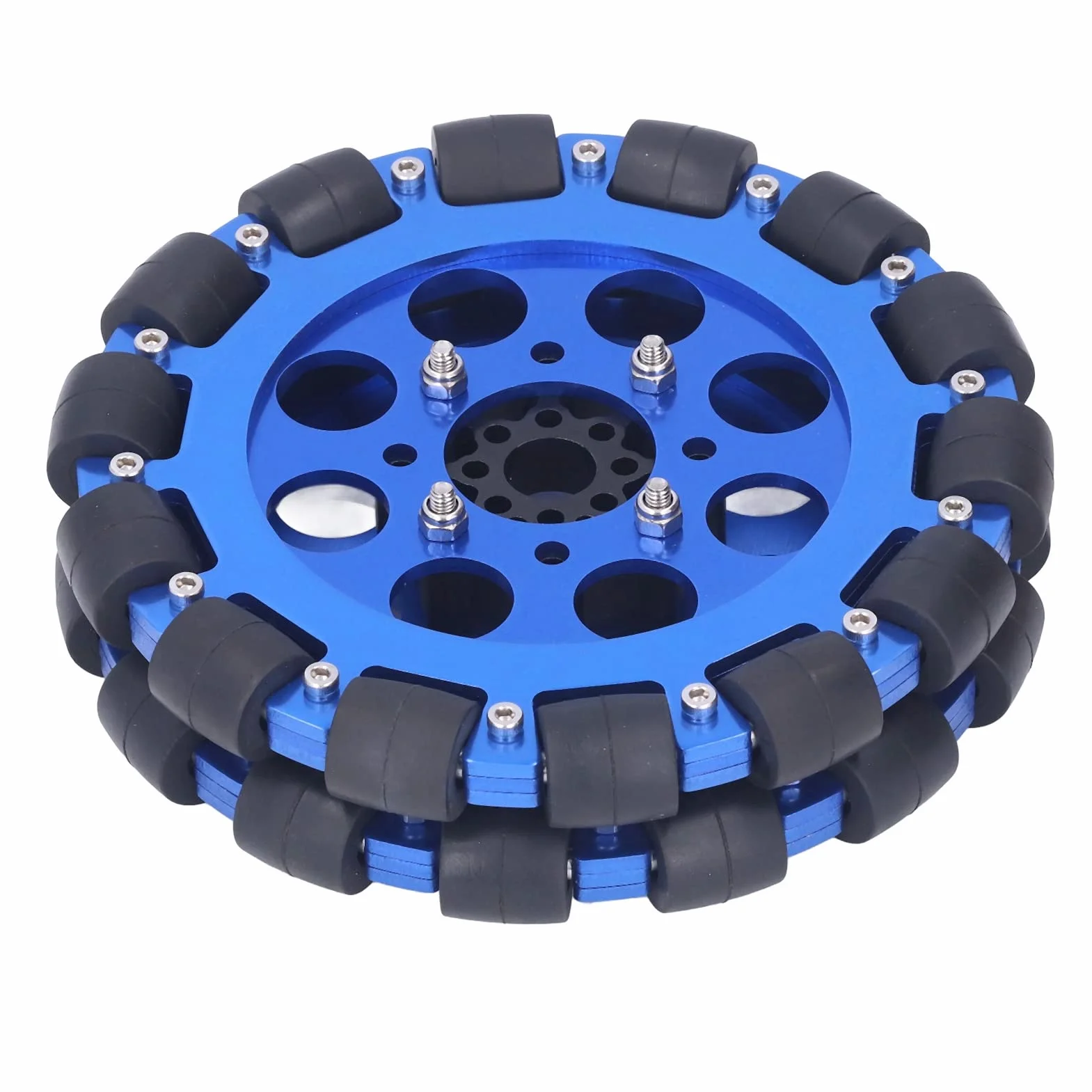 127 Mm, Metal, Napęd Dookólny, Koło Dookólne 6 Cali, Stop Aluminium, Akcesoria do Części Robotów Przemysłowych, do Ruchu Robotycznego ((zestaw dwukołowy) UM5604-0014-0152)