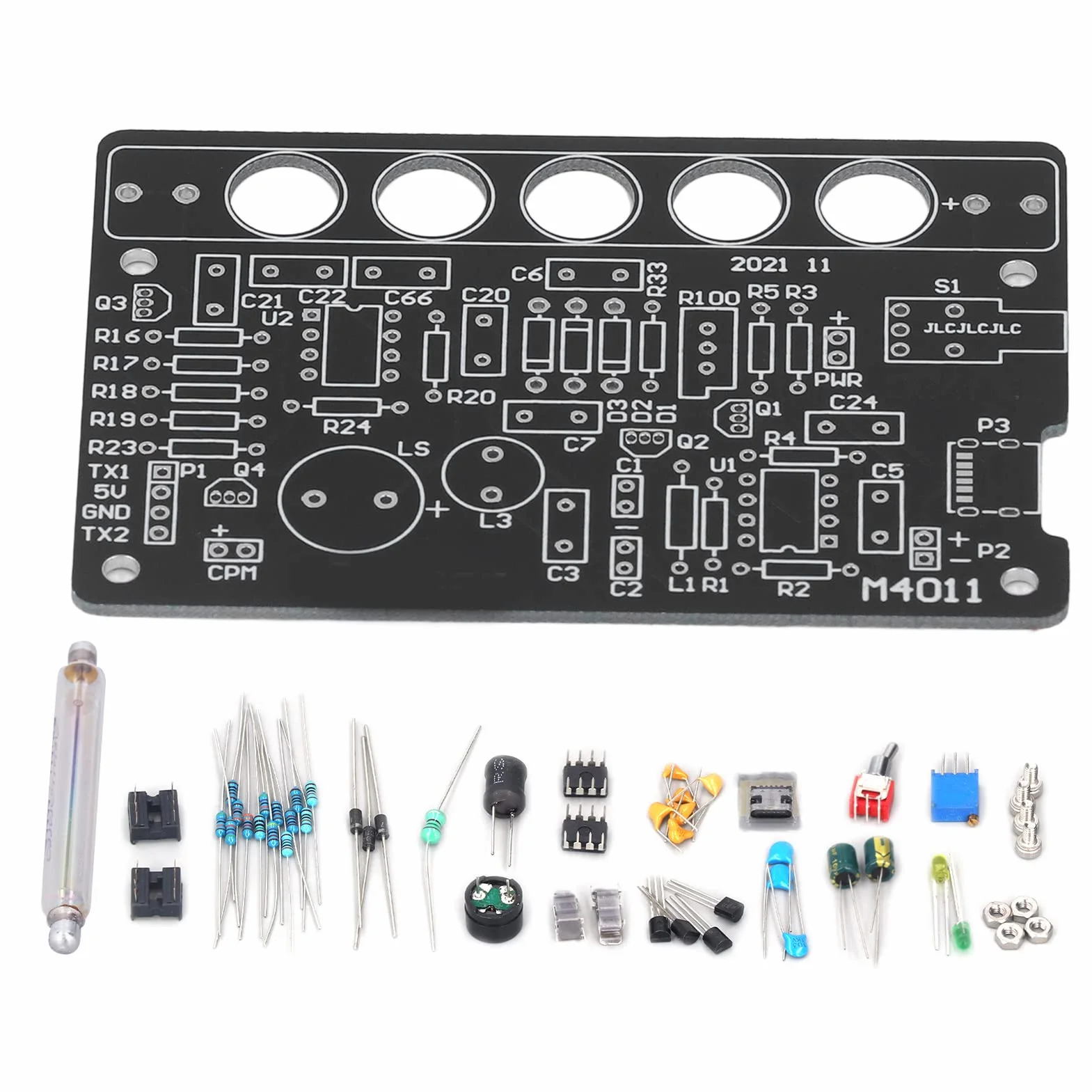 M4011 Niezmontowany DIY Zestaw Części Licznika Geigera Moduł Detektora Promieniowania Jądrowego Promienie Rentgenowskie Promienie γ Promienie β