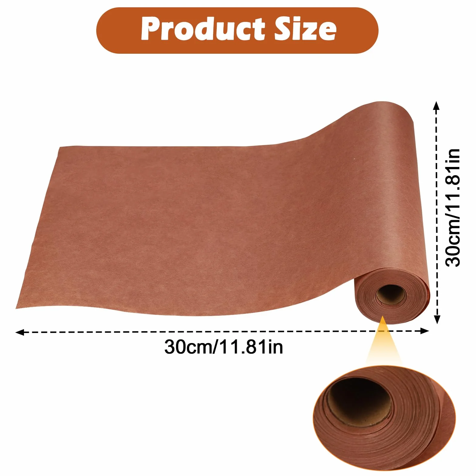 Papier rzeźniczy Różowy 30 cm x 30 m Rolka Kraft do Wędzarni