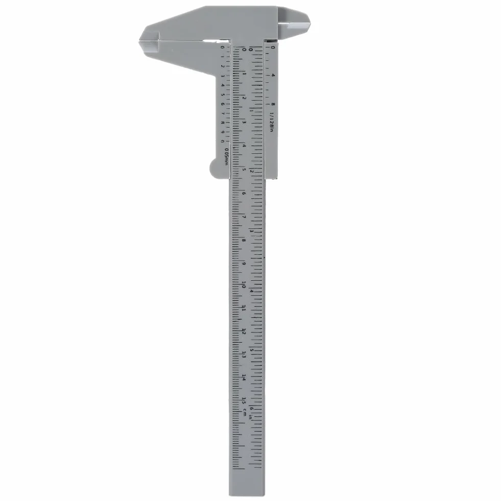 150mm z tworzywa sztucznego tworzywa sztucznego zacisk Vernier zacisku zacisk mikronów pomiaru narzędzia pomiarowego uczeń Beauty brwi Tatuaż Schiebelehre władca calowy/metryczny