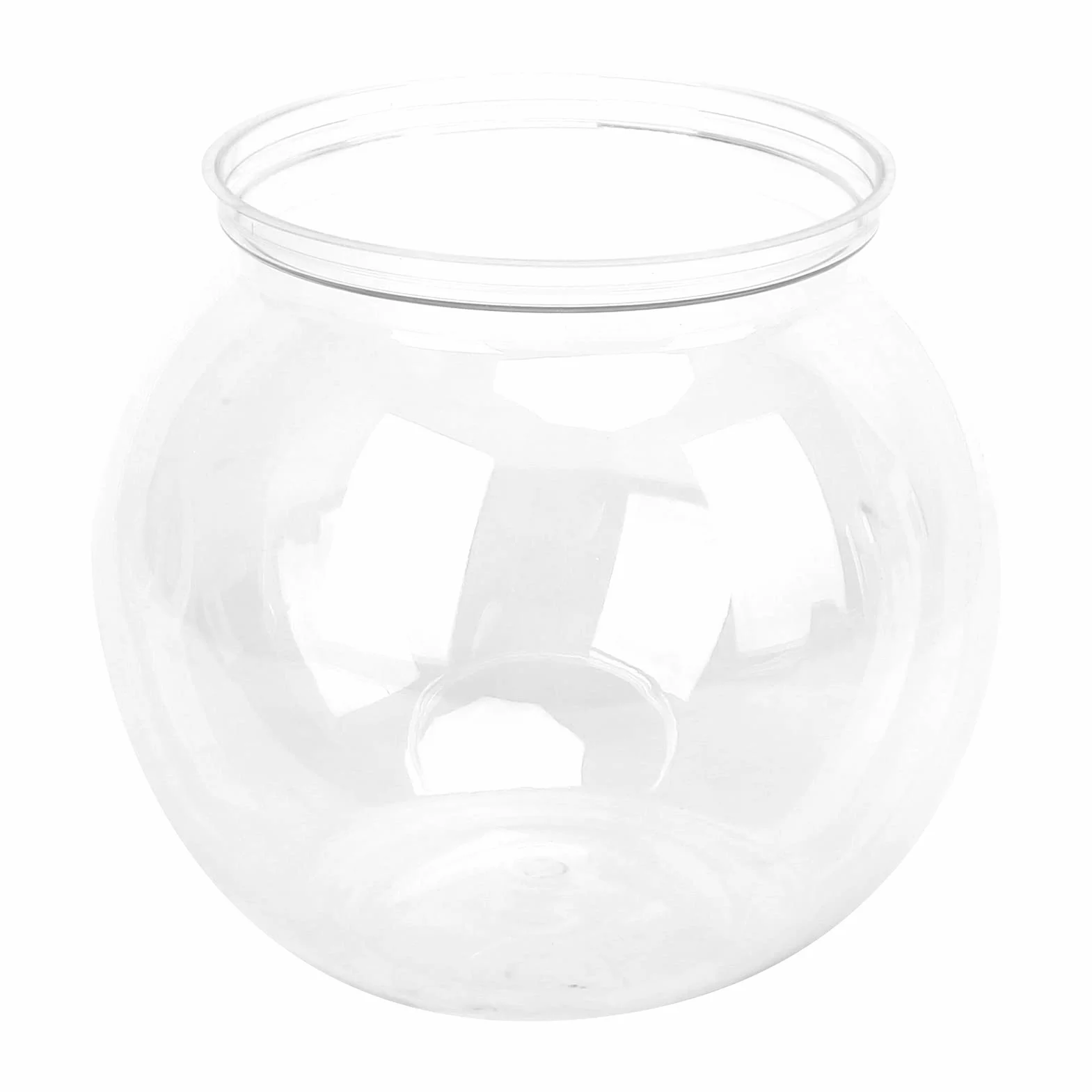 Mini Zbiornik na Ryby, Klasyczna Miska na Ryby w Stylu Bębna, Przezroczysta Plastikowa Okrągła Miska, Akwarium Widok 360°, Centralny Element Akwarium lub Terrarium