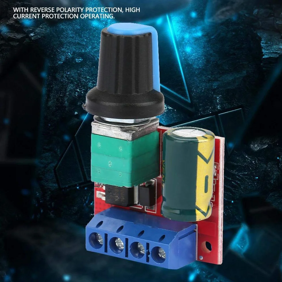 Regulator prędkości obrotowej silnika PWM DC 4,5-28 V 5 A 90 W kontroler napięcia LED