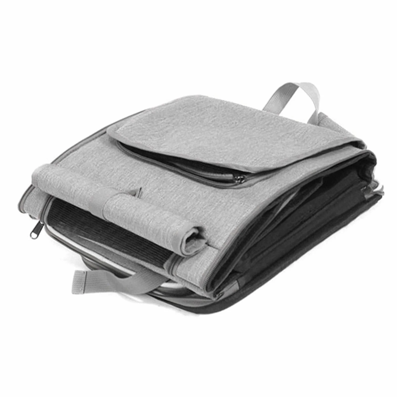Koszyk Rowerowy dla Psa do 8 Kg Rozszerzalny I Składany 4 Drzwi,4 Siatki,Konstrukcja Z Miękkiej Skorupy Plecak Transportowy Windows Bike Metalową Wytrzymała Tkanina Oxford (GREY)