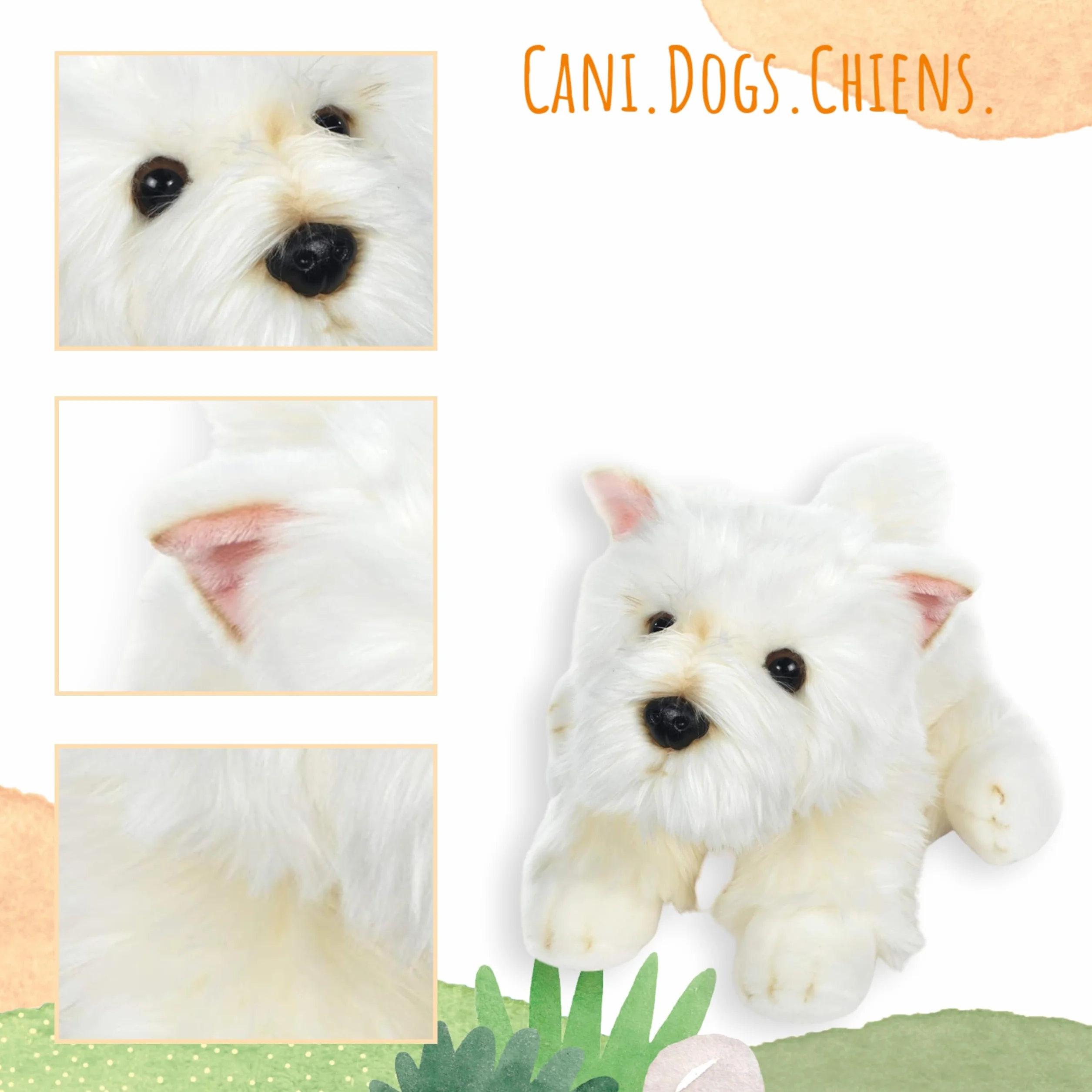 Plush & Company 15886 Angie-Dog Westie długość 30 cm, wielokolorowy