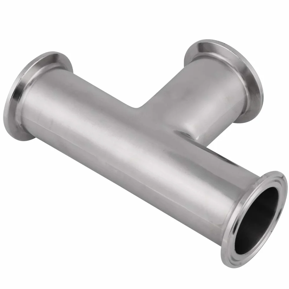 Trójnik zaciskowy 3-drożny ze stali nierdzewnej 38 × 1,5 mm Tri-Clamp