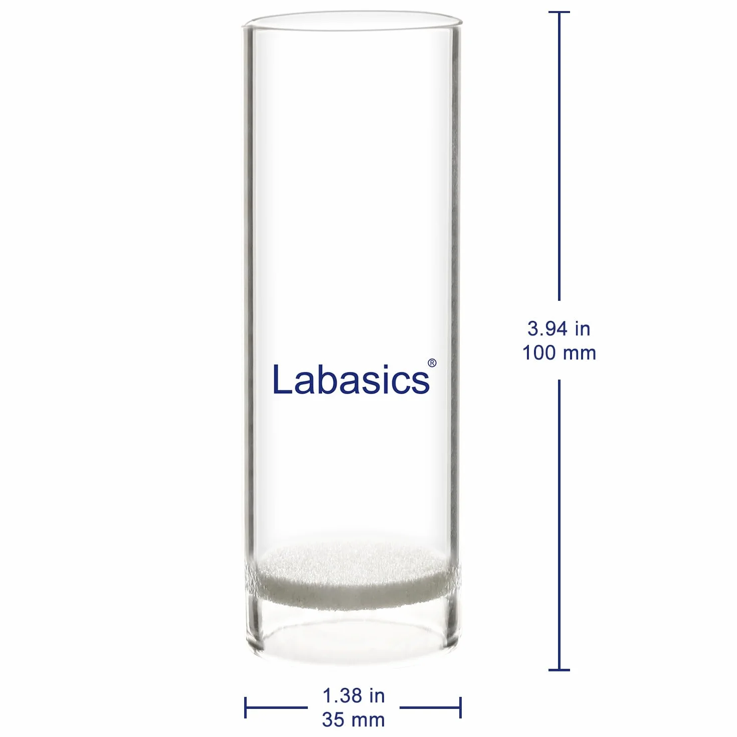 Labasics Szklany filtr ekstrakcji ze szkła borokrzemowego o średniej porowatości 30 mm ID 35 mm OD 100 mm do Soxhlet