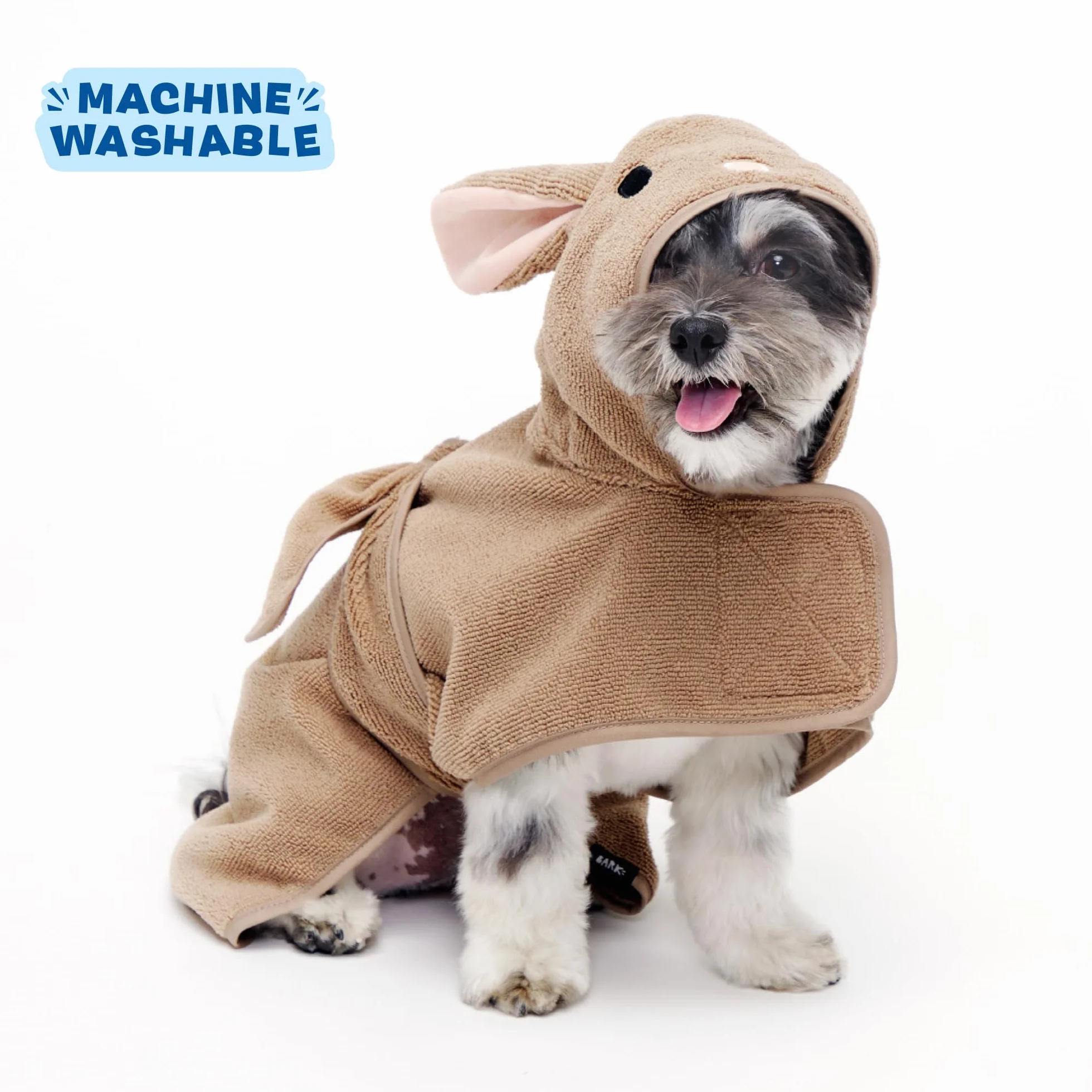 BarkBox Ręcznik kąpielowy dla psa – lekki, super słodki, szybkoschnący – królik (rozmiar S)