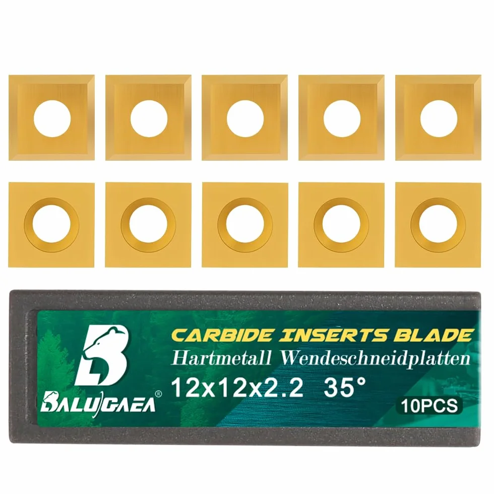 10 sztuk HM wymienne ostrza 12 x 12 x 2,2 mm - 35°, płytki z twardego metalu, czworokątne do frezów płaskich do drewna, narzędzia tokarskiego