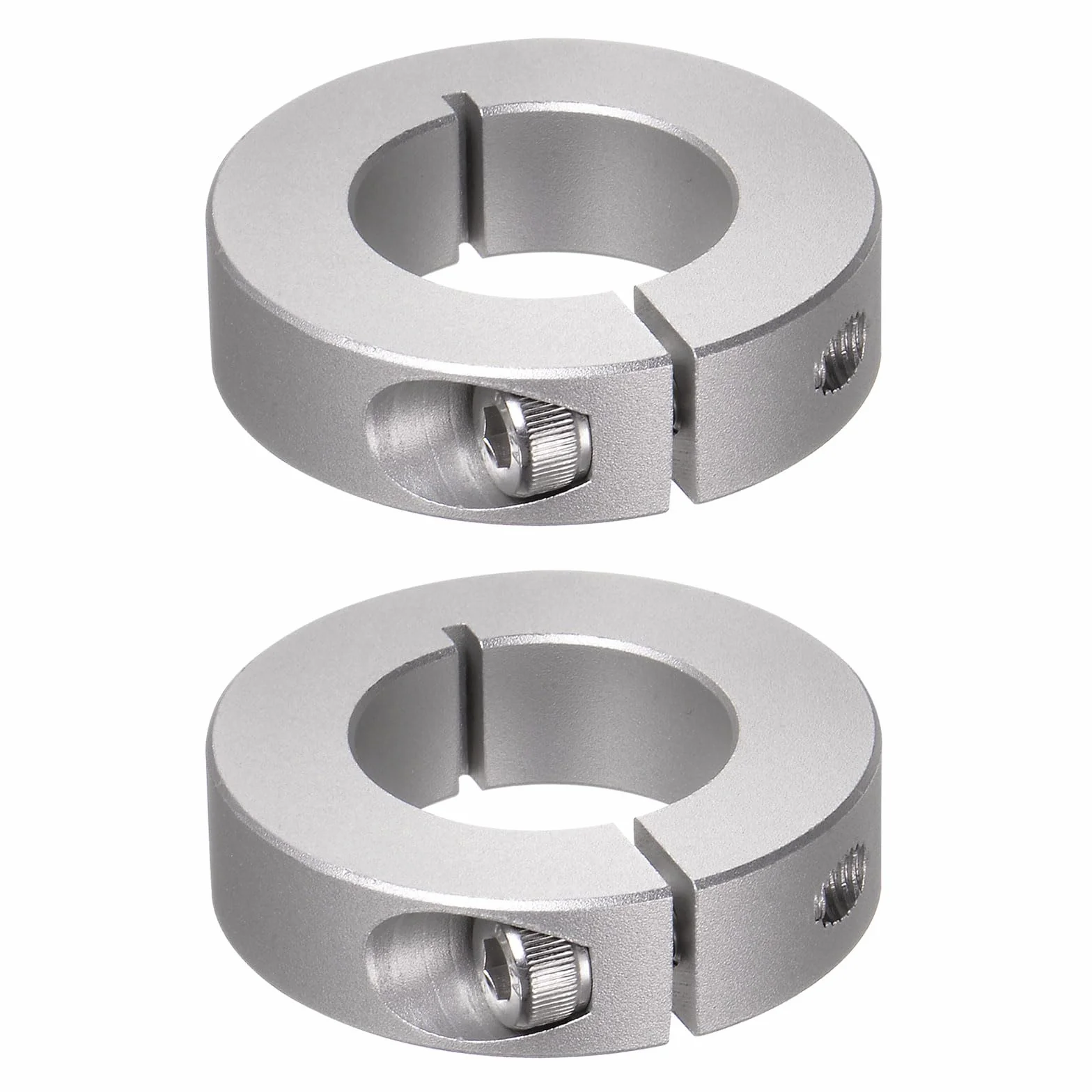 QUARKZMAN 2 szt. kołnierz wału 25 mm, otwór ze stopu aluminium, zestaw śrub, pierścień zaciskowy 45 mm AD 12 mm szerokość do kół, taczek, przekładni osiowych, jednostek maszyn, narzędzi, przemysłowych