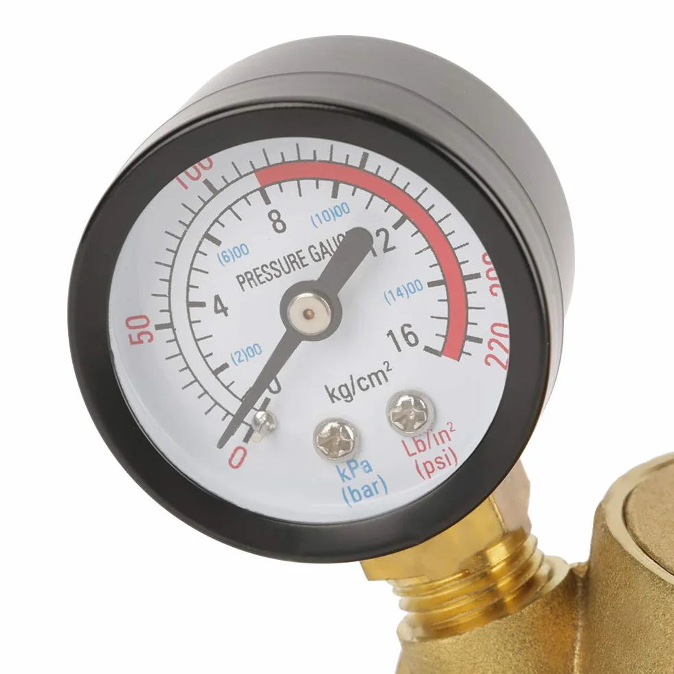 BSP DN50-Ventil, Messing Wasserdruckreduzierventil Manometer Eingangsdruck 1,6 MPa 0,05-0,8 MPa