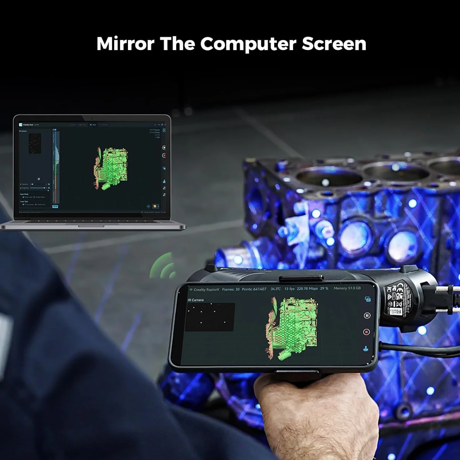 Creality Scan Bridge bezprzewodowy zestaw skanowania do Raptor Raptor Pro Sermoon S1