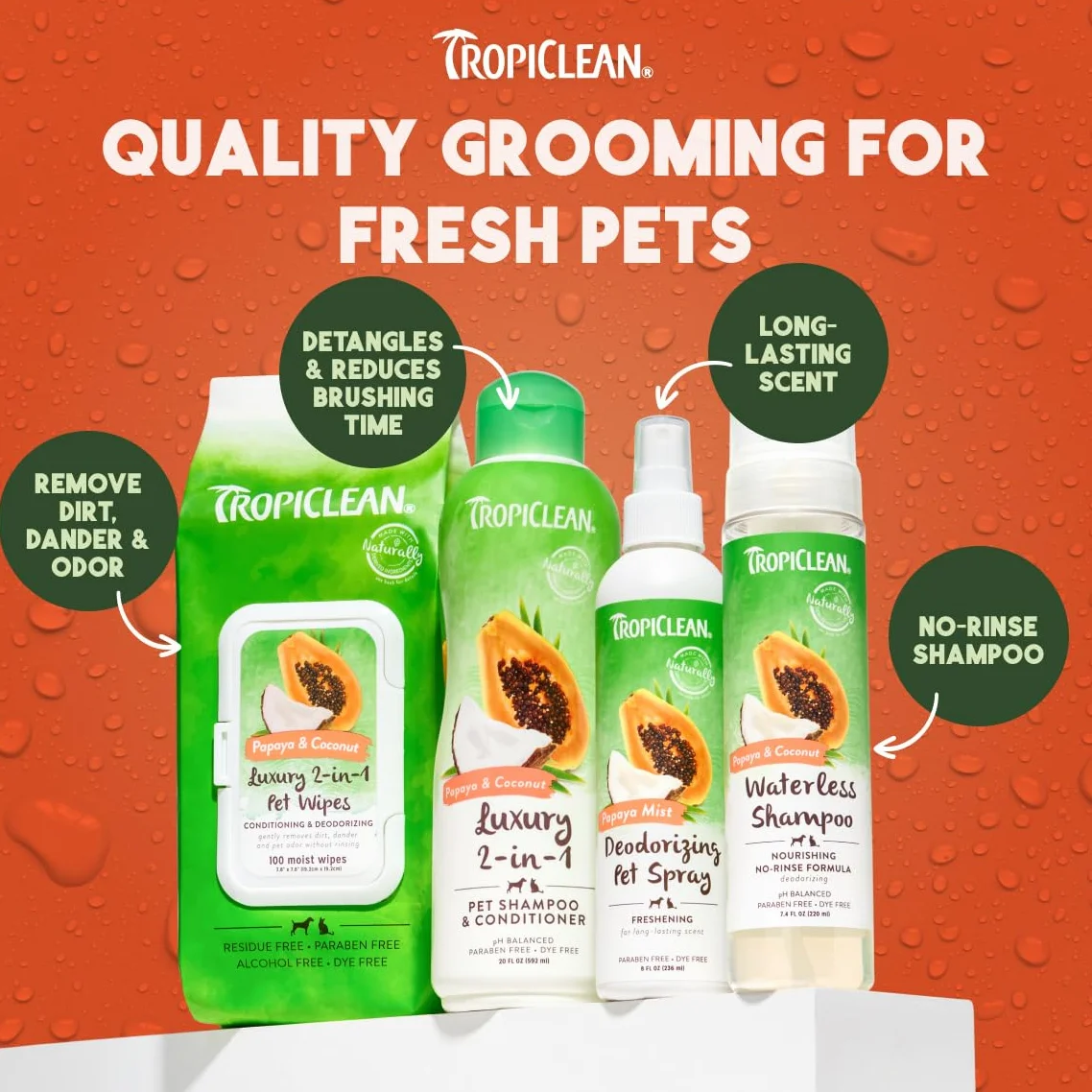 Tropiclean oxymed Papaya Pet Köln, 236 ml