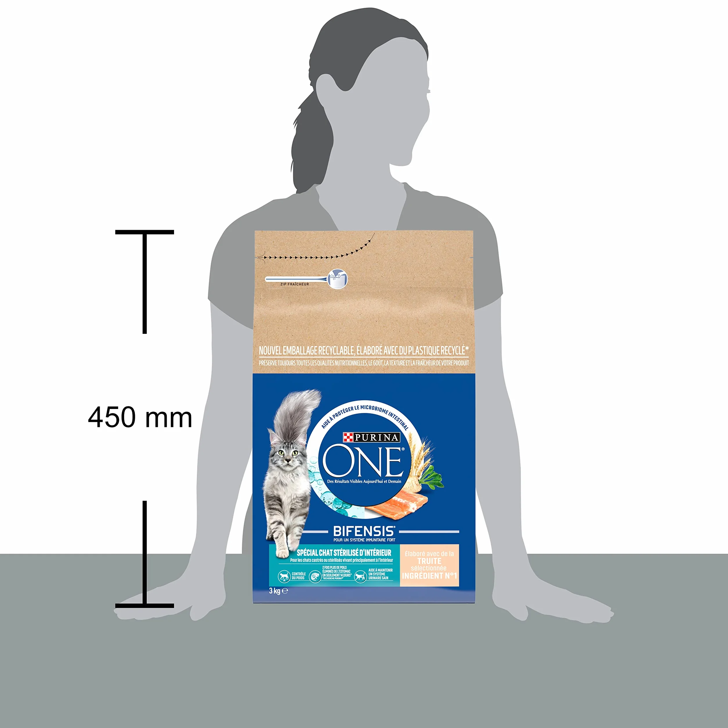 PURINA ONE® Specjalny sterylizowany kot domowy, pstrąg i pełnoziarnisty - 3kg - karma dla dorosłych kotów