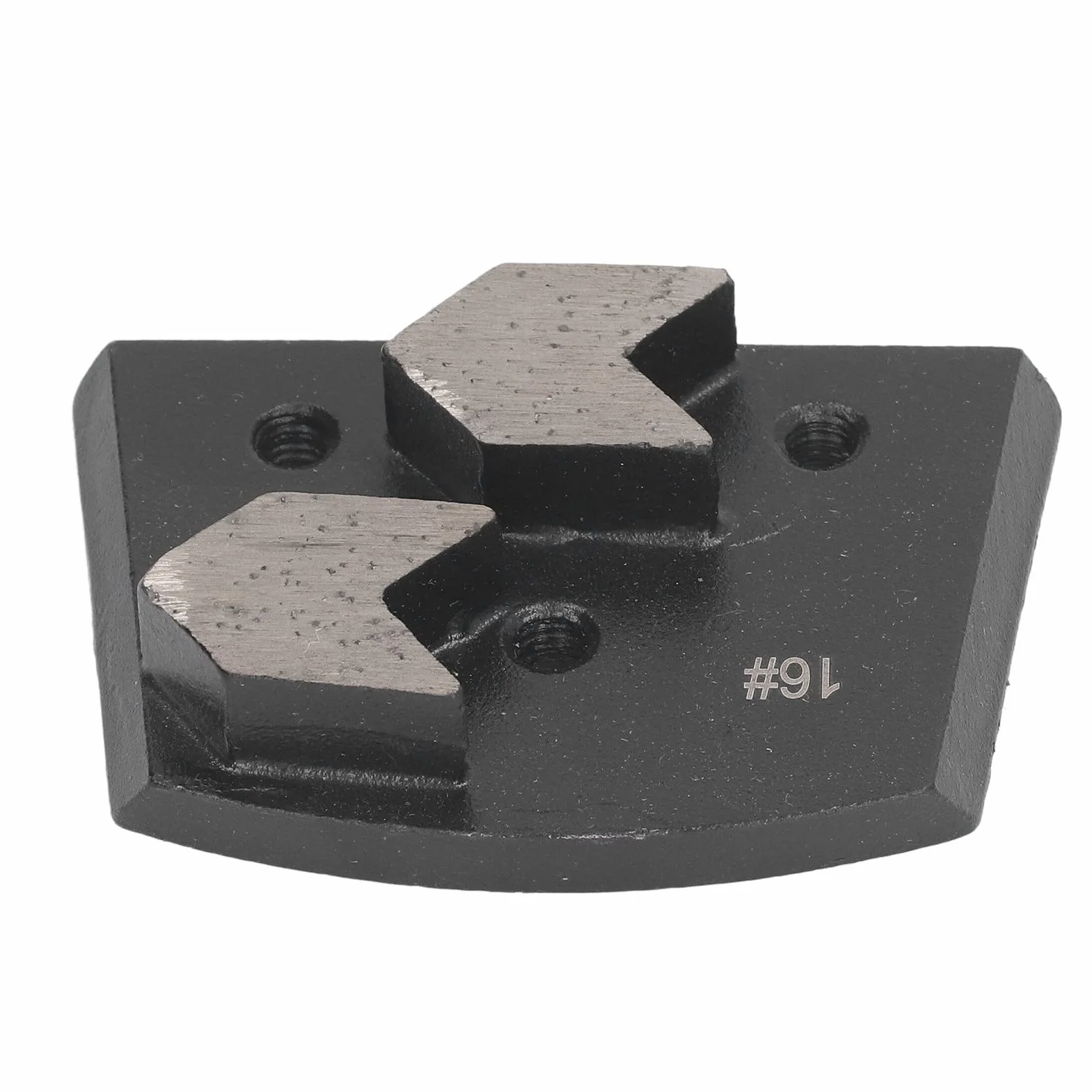 Diamentowe buty szlifierskie, 3 sztuki, trapezowe podkładki szlifierskie ze stali stopowej o ziarnistości 16, penetrujące, wysoka twardość, długa żywotność, odporne na zużycie, do usuwania