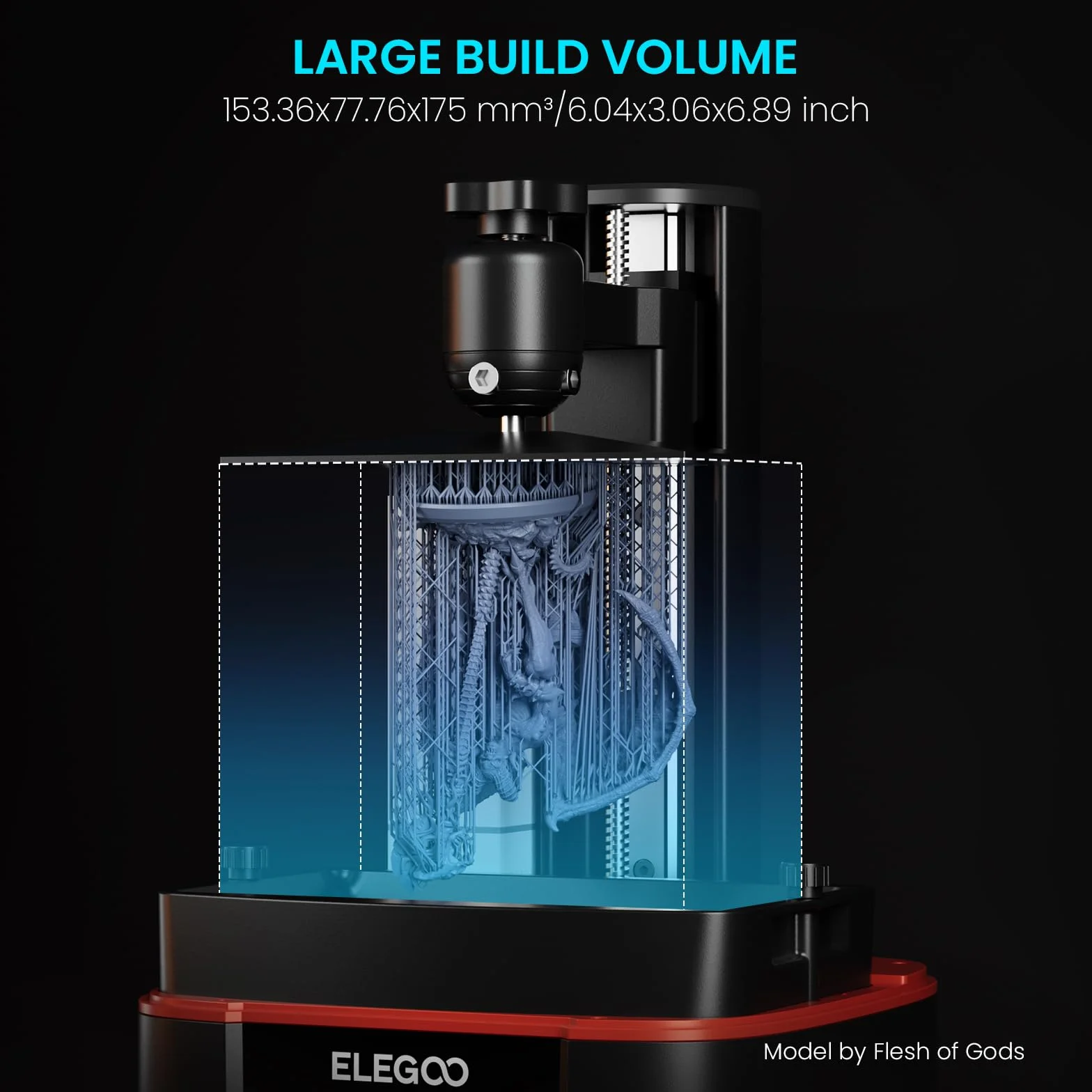 ELEGOO Drukarka 3D Mars 4 MSLA 9K LCD Żywica UV 153.36x77.76x175 mm