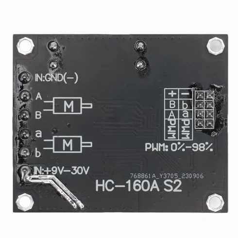 Moduł Sterownika Silnika Prądu Stałego 9V-30V 60A, Dwukanałowy moduł Sterownika Silnika PWM z wysoką integracją, Rozpraszanie Ciepła do Wymiany