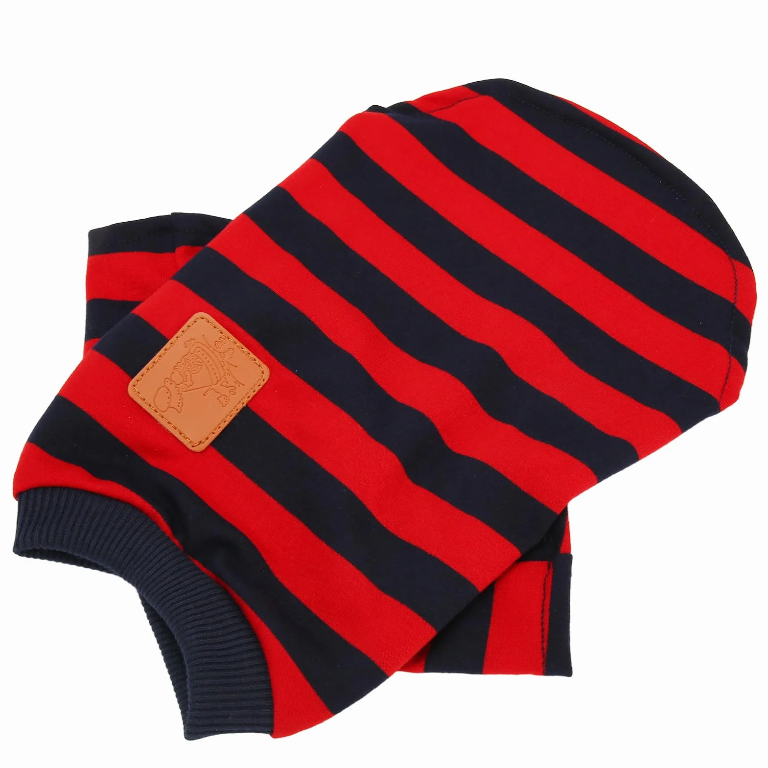 Akozon Miękki, Oddychający Sweter w Paski dla Psa 2-nożny T-shirt Ubrania Wiosna Czerwony Niebieski - Ubranka dla Zwierząt, odzież i Akcesoria, Koszulki dla Psów (S)