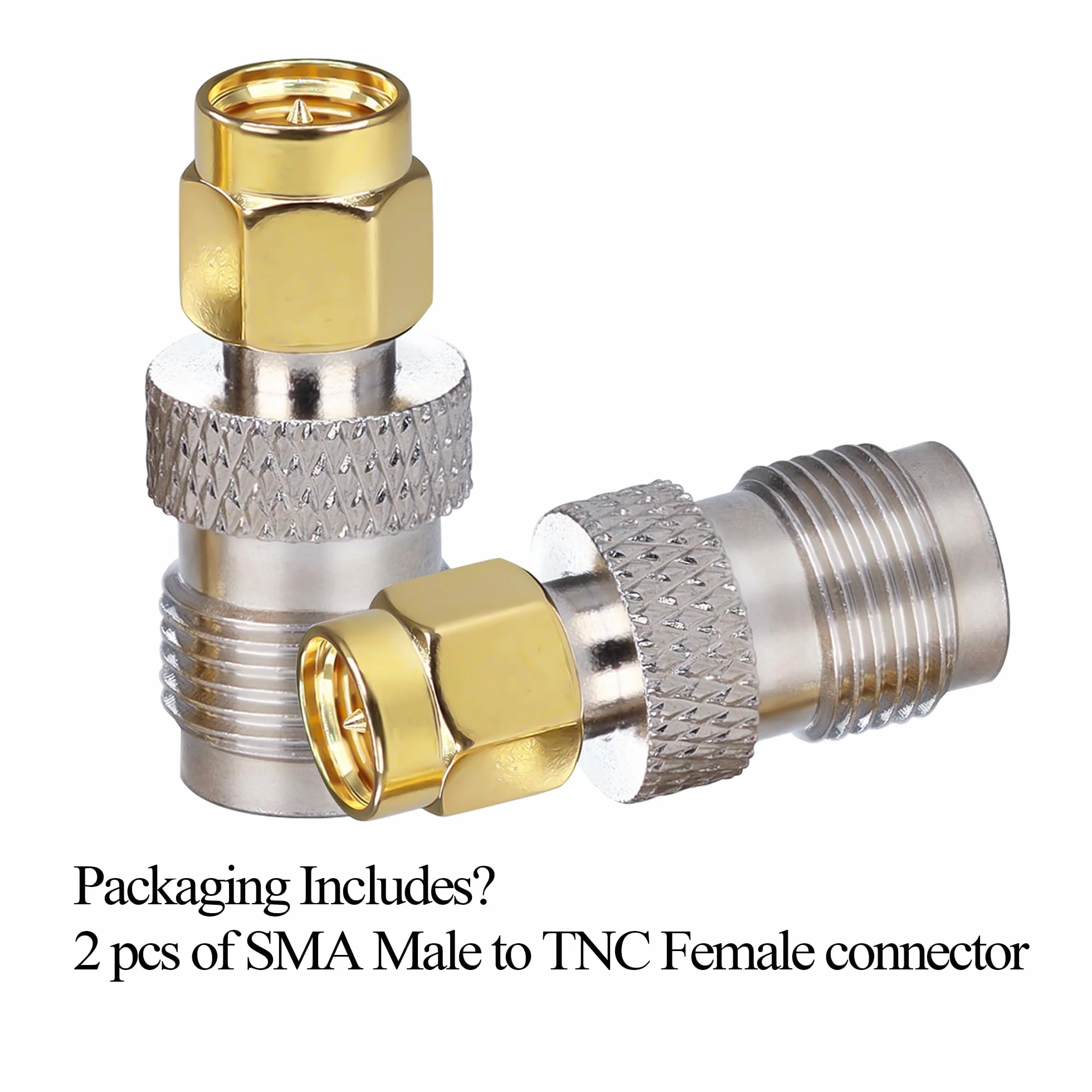 Adapter koncentryczny SMA męski na żeński TNC, 50 omów, 2 szt