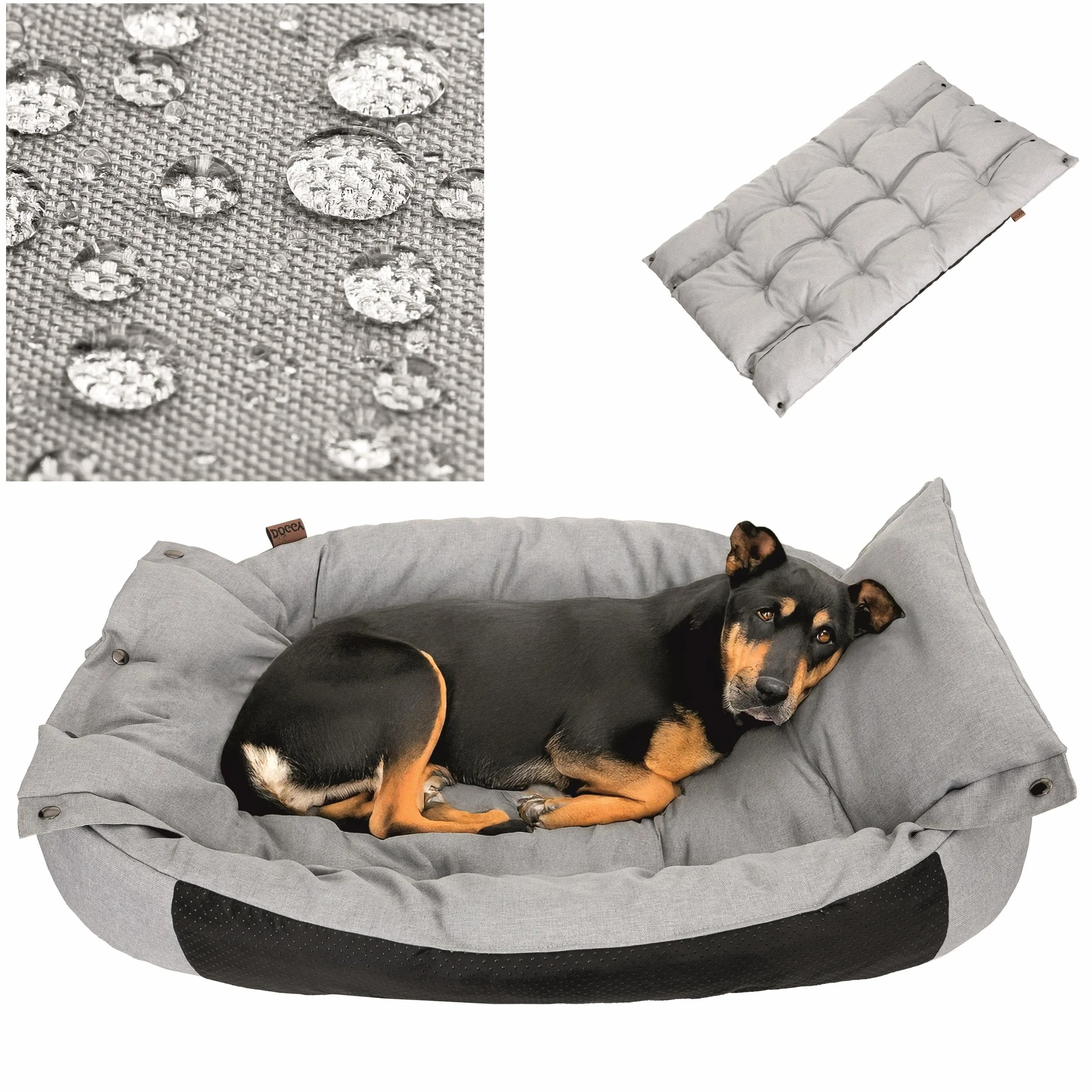 PillowPrim Legowisko dla psa i materac dla psa w jednym – sofa dla małych i średnich psów – łatwa do czyszczenia – wygodne legowisko dla zwierząt domowych – poduszka dla psów – L 76 x 56 cm