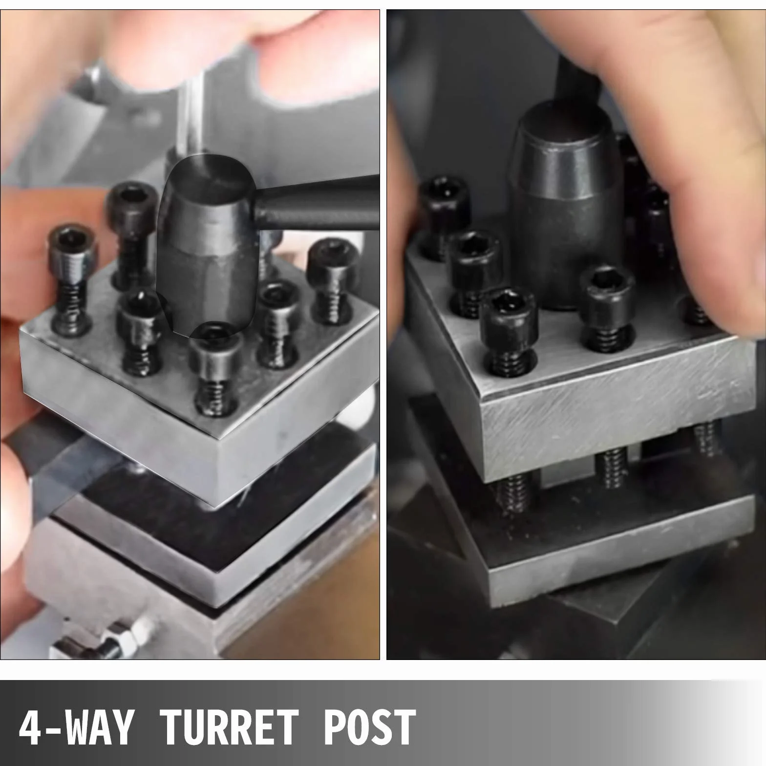 VEVOR Tokarka do metalu, 650 W, format mini, małe wymiary 210 x 350 mm, z zakresem gwintu 10–44 TPI