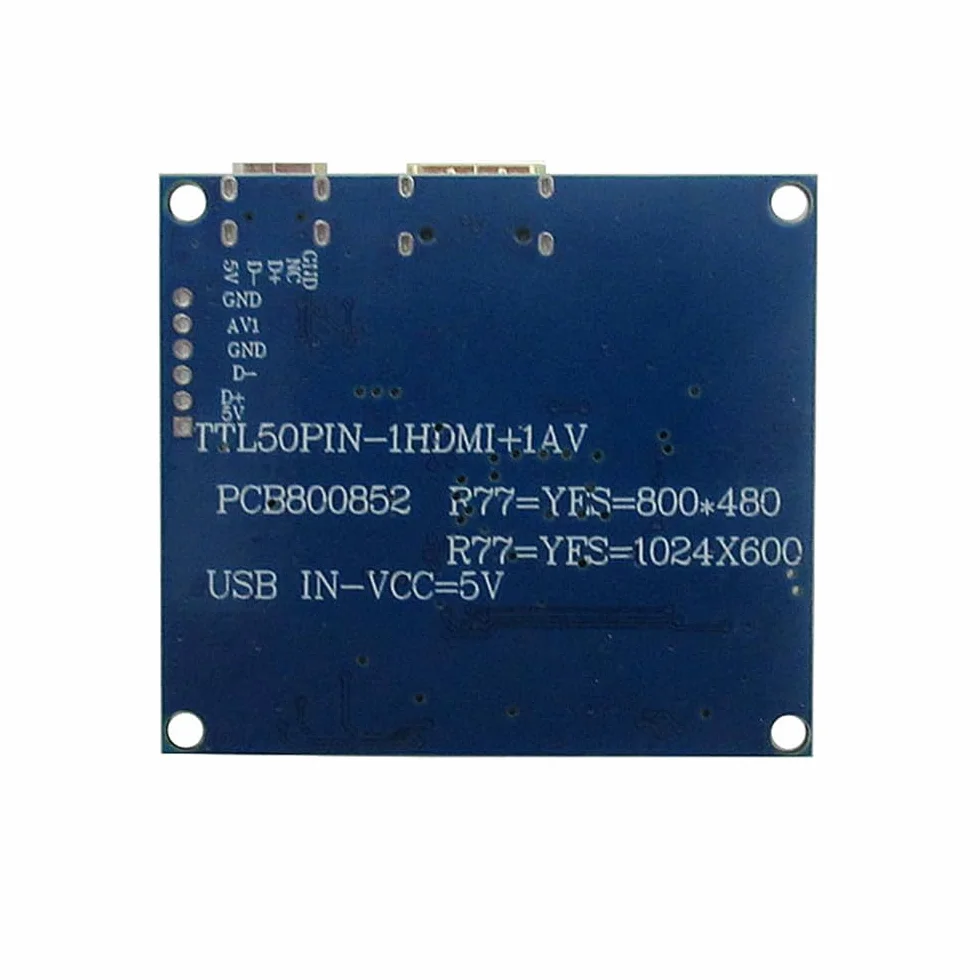 6,5 cala, 800 x 480, uniwersalny, przenośny, wyświetlacz LCD, mini HDMI, 5 V, płyta sterująca sterownikiem, Raspberry Pi PC, komputer, monitor drugi ekran.