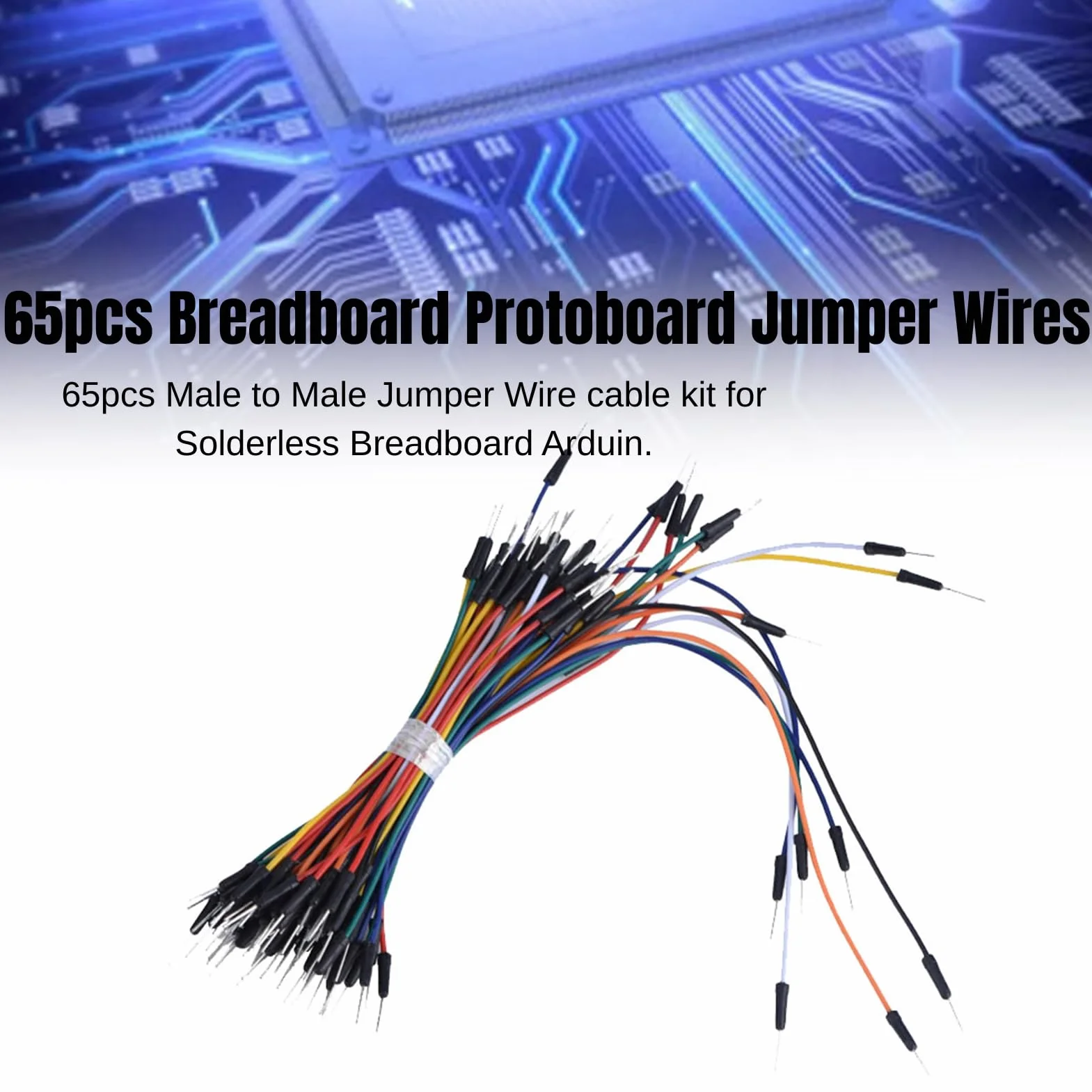 Jumper Wire Mosty wtykowe 65 szt. Breadboard Jumperkabel męski Mosty wtykowe do projektów PCB płyt głównych PC