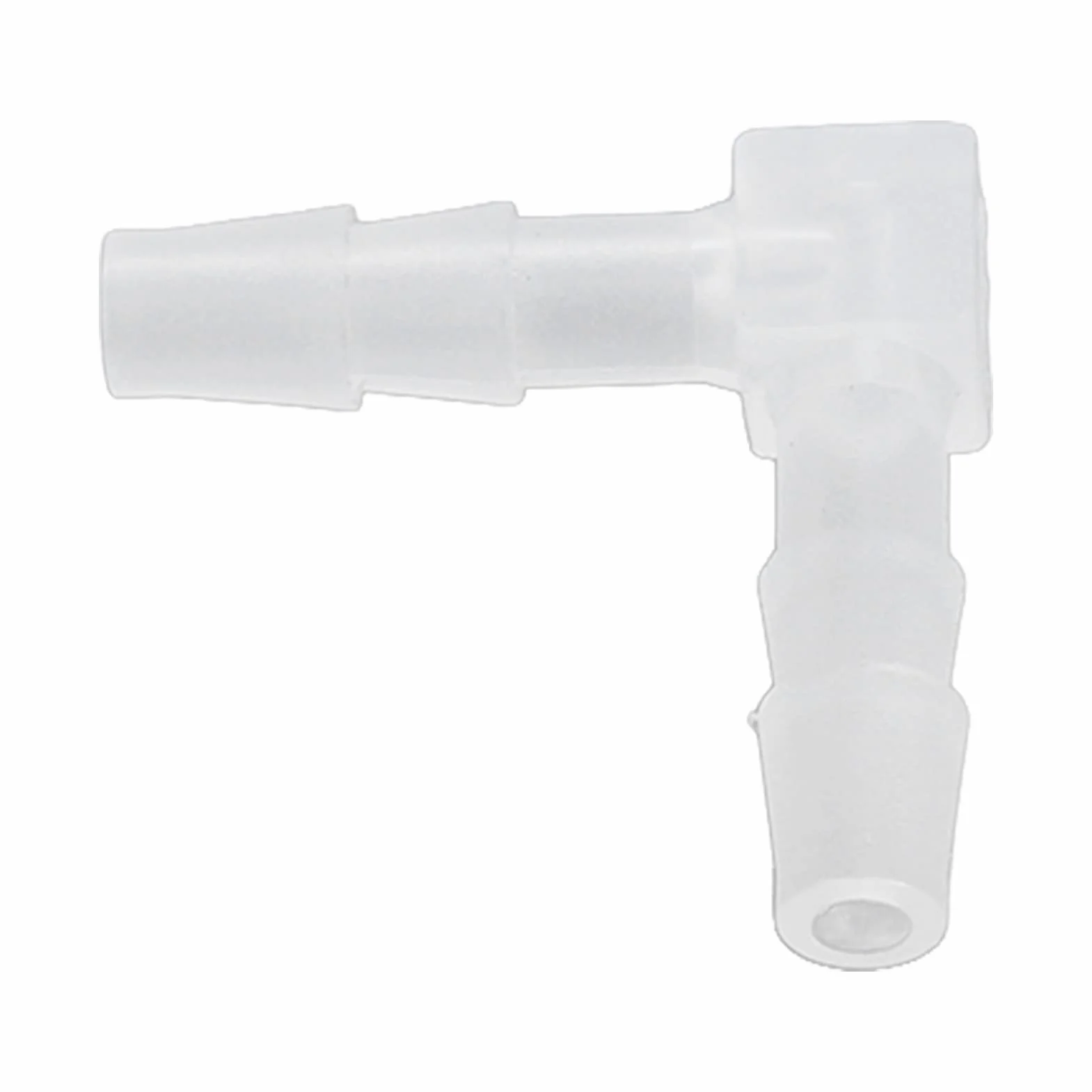10 Szt. Plastikowy Króciec do Węża 90 Stopni Kolanko L, Równe Złącze Kolczaste Splicer Adapter Union Adapter(4mm)