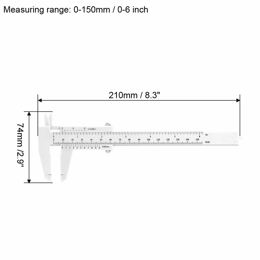 Suwmiarka plastikowa 150 mm 2 szt. narzędzie pomiarowe