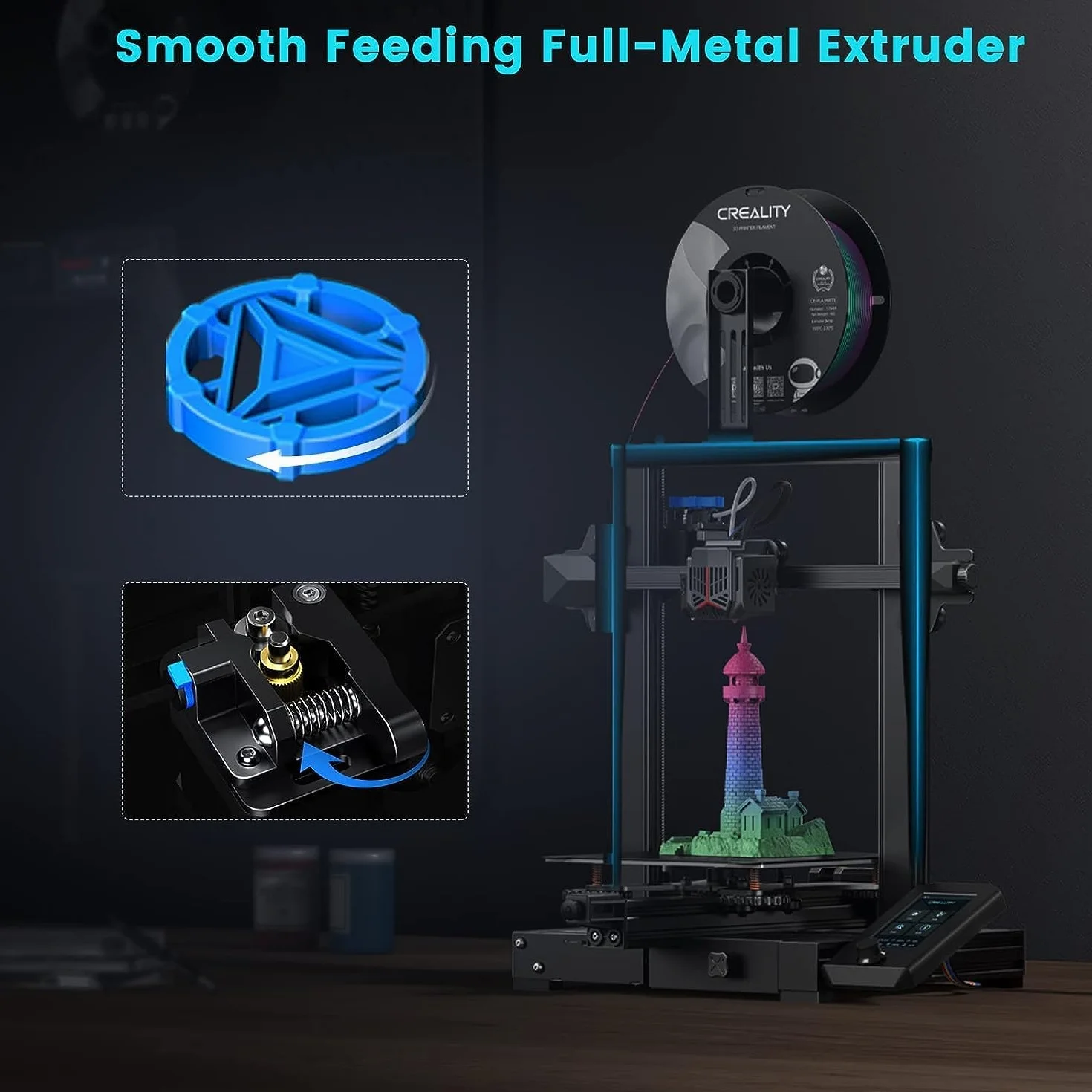 Creality Drukarka 3D Ender-3 V2 Neo, CR Touch, wytłaczarka metalowa, magnetyczna płyta PC