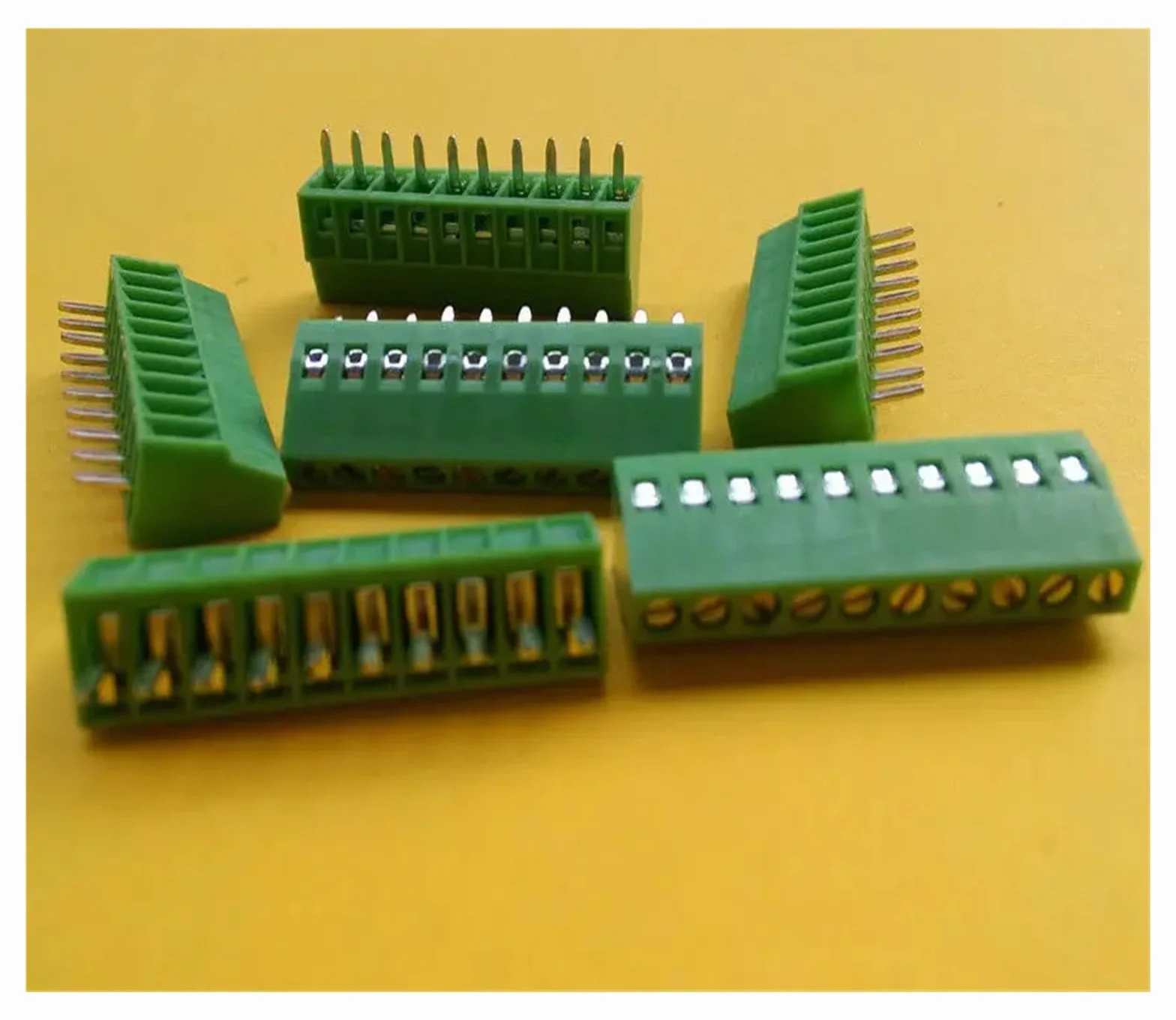 5 szt. 10 biegunów/10-pinowe 2,54 mm / 0,1" złącze zaciskowe PCB