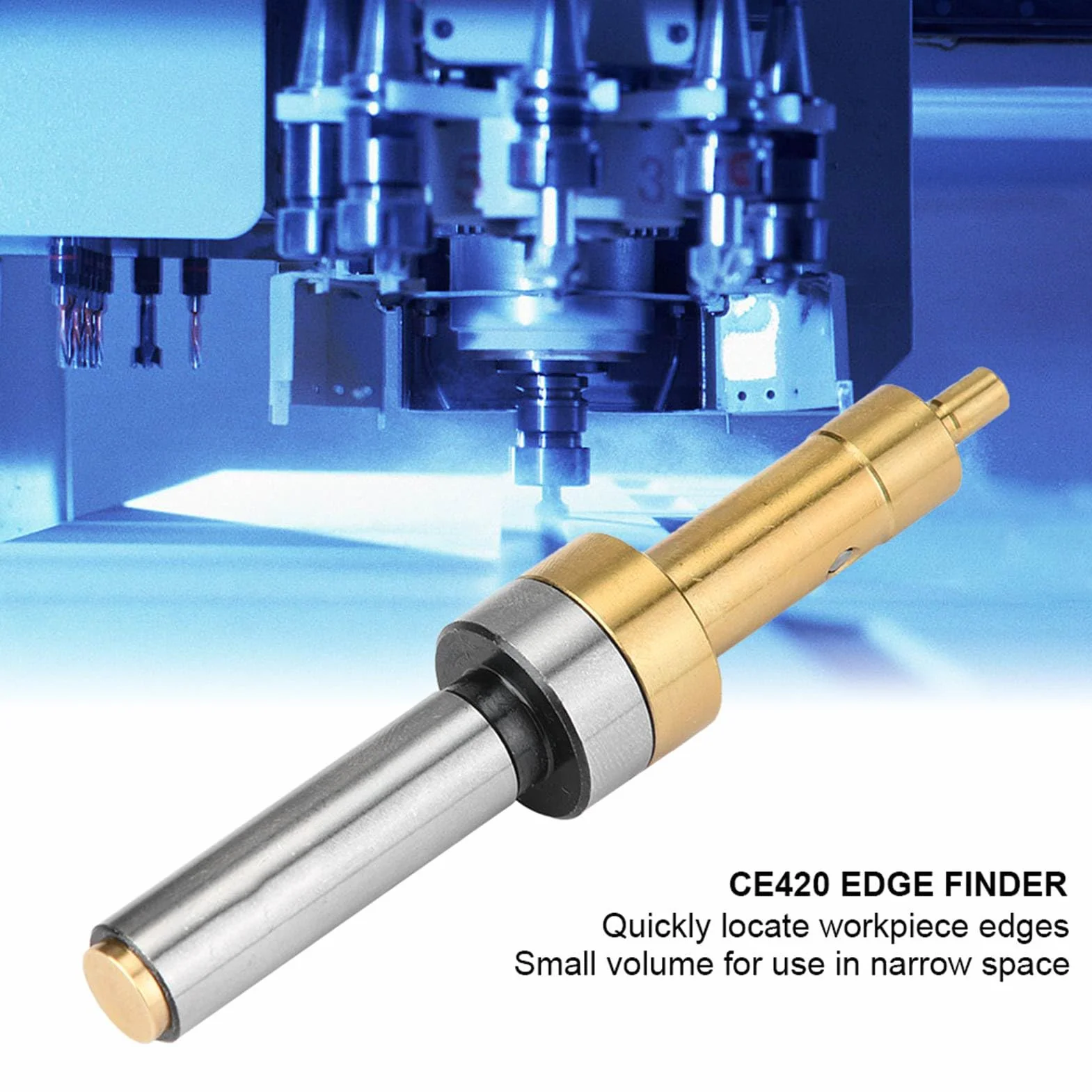 CE420 niemagnetyczna wykrywacz krawędzi, niemagnetyczny mechaniczny wykrywacz krawędzi obrotowy narzędzie pomiarowe 10 mm do frezarki CNC