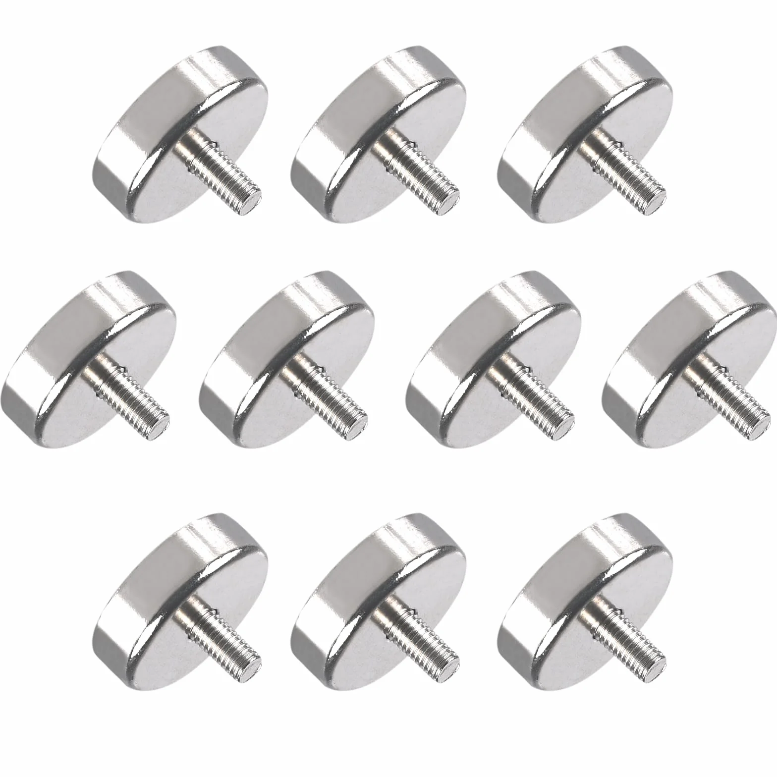 10 sztuk magnesów neodymowych: magnesy z gwintem, śruby gwintowane M5 25 mm, magnesy garnkowe o nośności 24 kg, małe magnesy na śruby, pętle lub haczyki, okrągłe magnesy neodymowe z gwintem