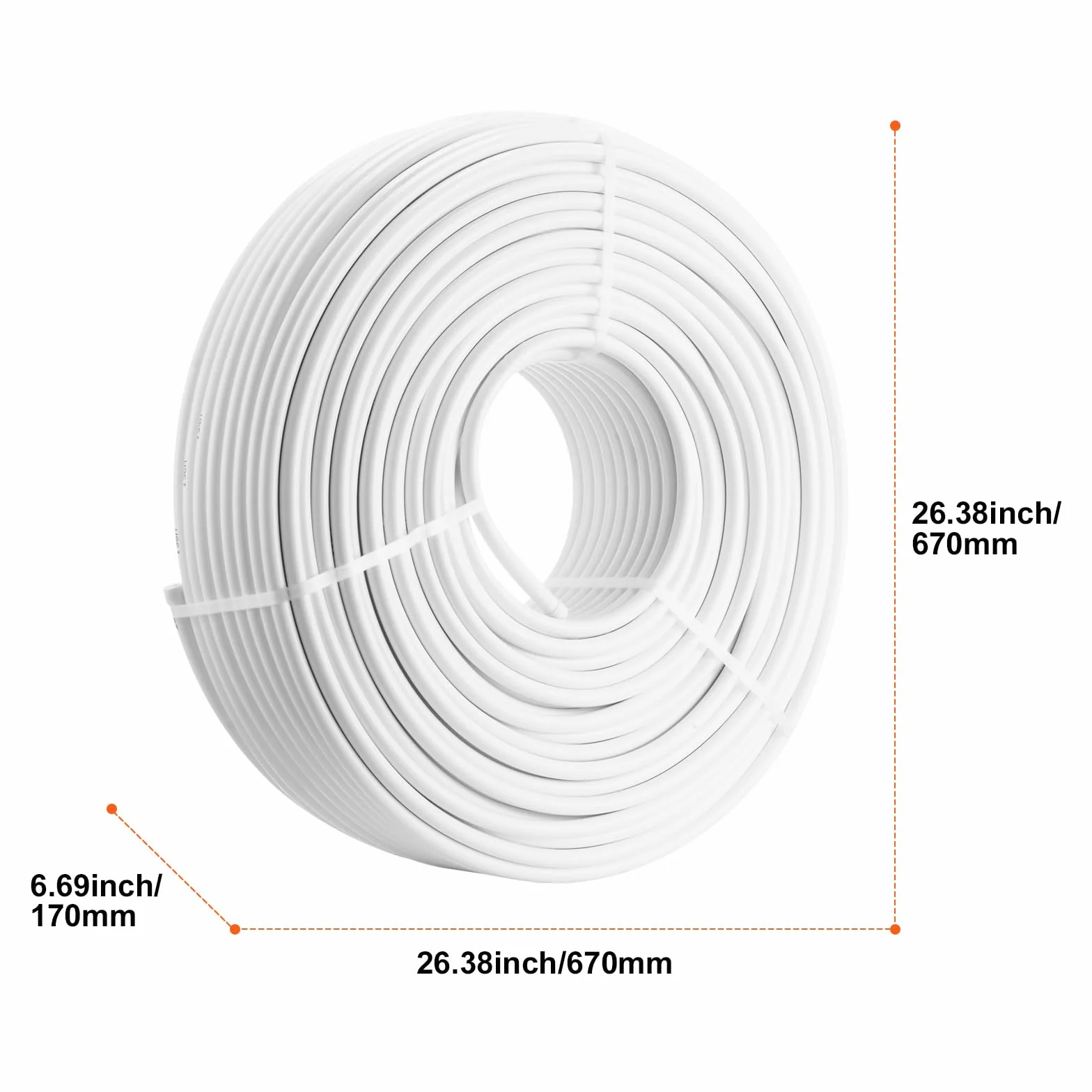 VEVOR P49-1-200 AL 5/8" Rura PEX Plastikowa kompozytowa bariera tlenowa 0,08" Grubość Radiant Heat Floor Hydraulika 200 m