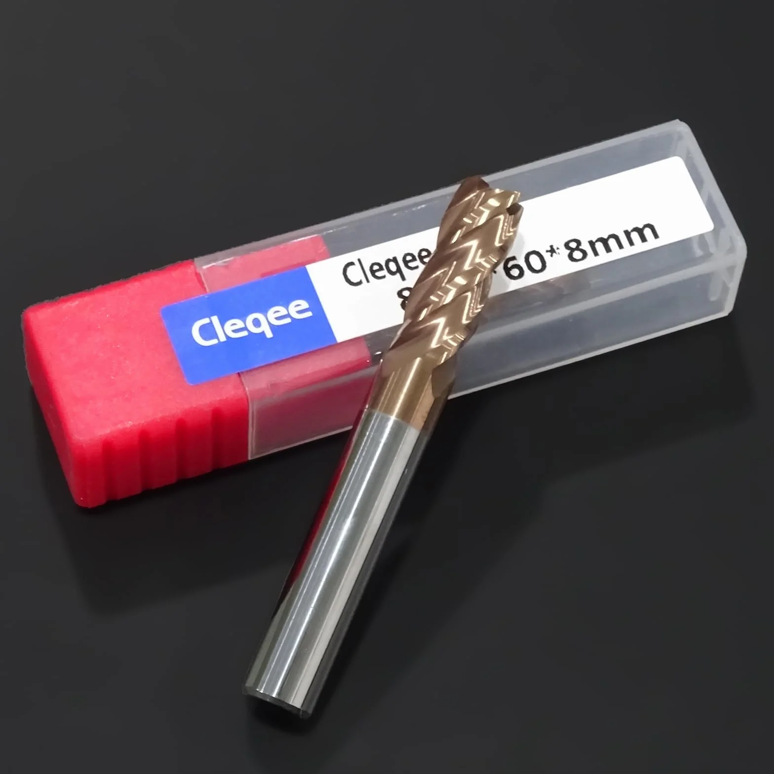 Frez trzpieniowy z twardego metalu 8 mm czworokątny AlTiN 4 ostrza CNC długość ostrza 20 mm x 60 mm