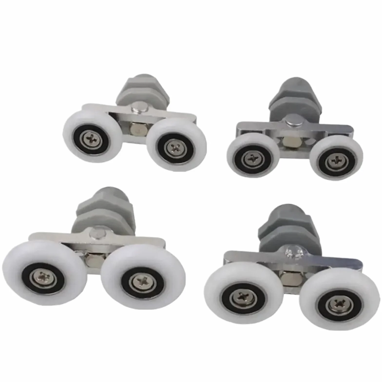 Przesuwne drzwi prysznicowe Rolki kółkowe Prowadni Rolki do drzwi prysznicowych, zestaw 4 szt., średnica 19-27 mm(19mm)