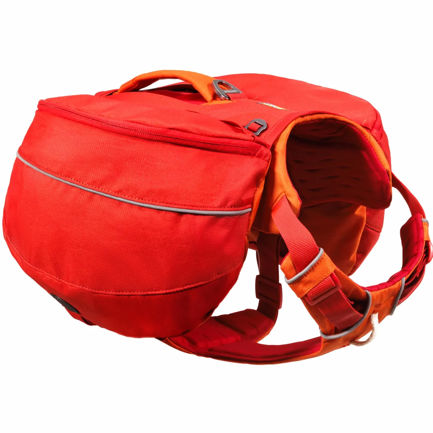 Ruffwear Palisades Pakiet dla zwierząt domowych, modułowa torba dla psa i torba podróżna, lekki plecak dla psa na wędrówki i spacery z wbudowaną uprzężą, rozmiar bardzo mały, czerwona porzeczka