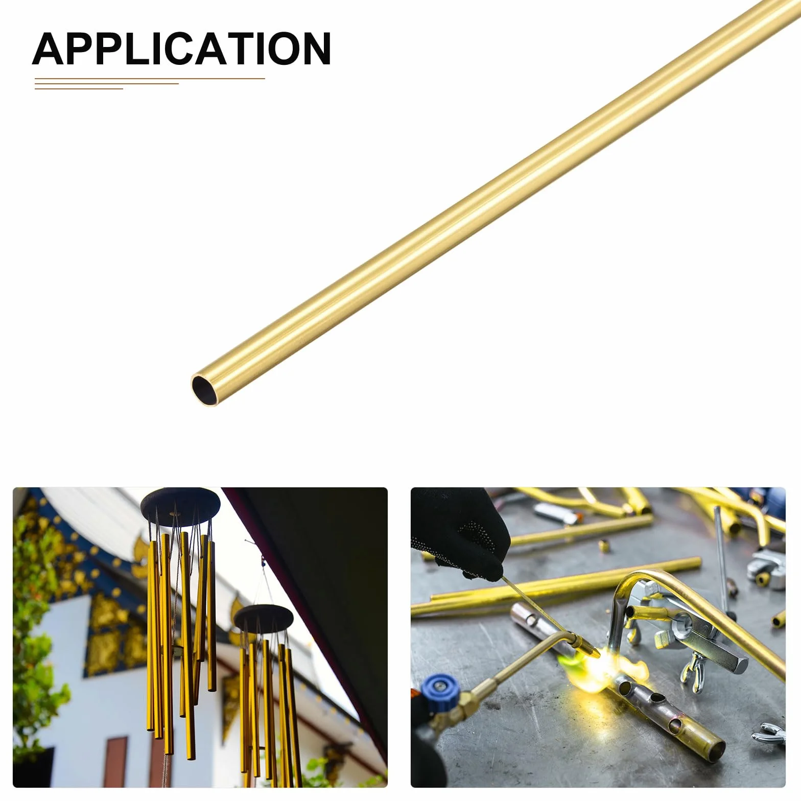 DTGN 3 mm x 0,2 mm x 300 mm (śr. x ściana gł. x dł.), mosiężna rurka, 4 sztuki, dobre do maszyn, sprzętu, majsterkowania, dekoracyjnej ramy, okrągłe, metalowe węże