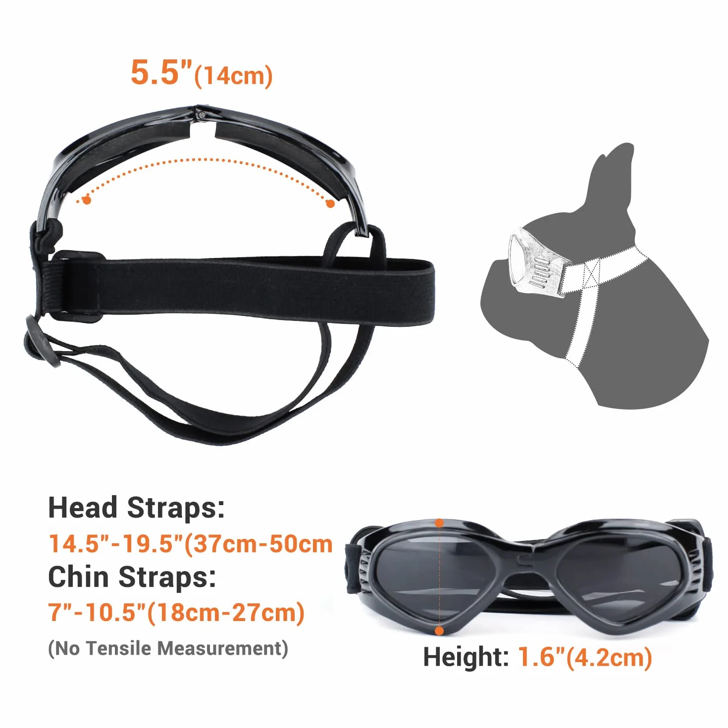 Pet Leso® gogle dla psów stylowe okulary przeciwsłoneczne dla szczeniąt ochrona przed wiatrem psie - czarne