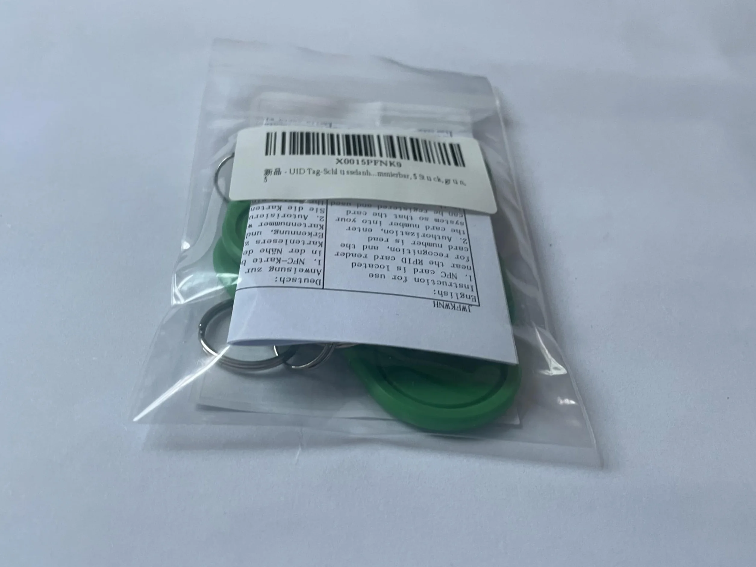 uid wymienna karta RFID 13,56 MHz (5 sztuk) (zielony)