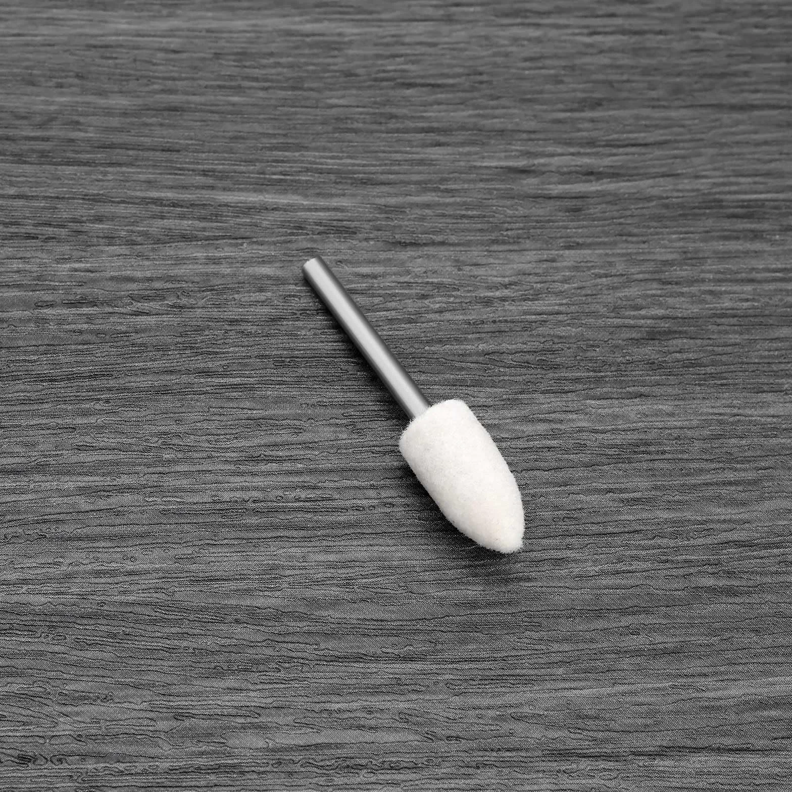 Create idea Zestaw 41 szt. filcowych końcówek polerskich, 10 x 20 mm, stożkowa filcowa głowica polerska z drążkiem 3,17 mm do metalu, kamienia, szkła, ceramiki, polerowania, narzędzie obrotowe, białe