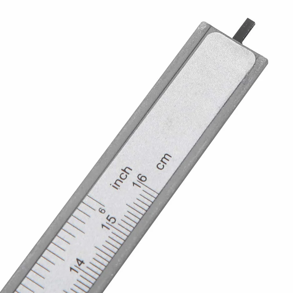 Stal nierdzewna wysoka precyzja metal kaliber ręczny precyzyjna regulacja narzędzia pomiarowe mikrometr linijka (15 cm)