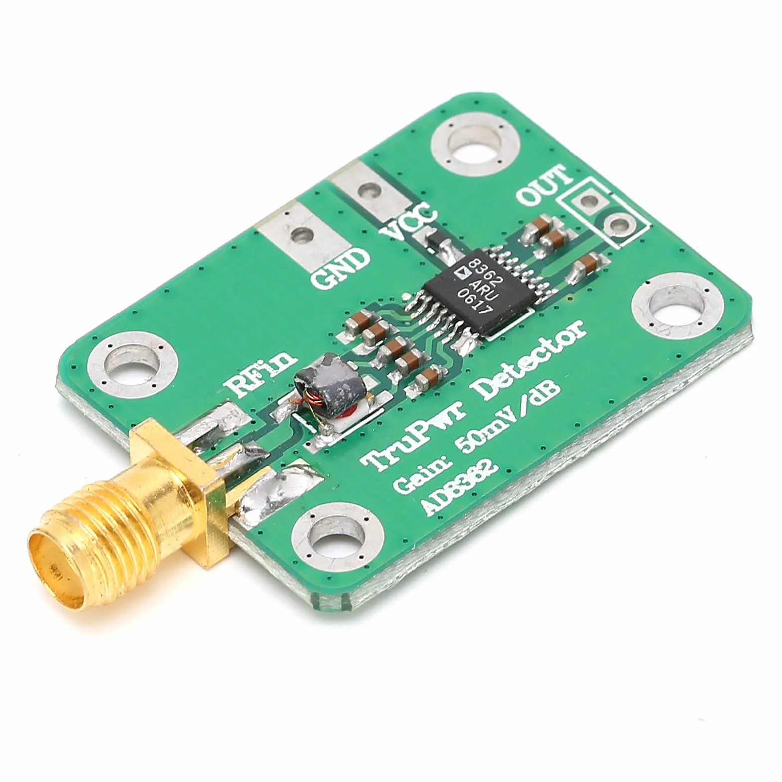 Moduł detektora logarytmicznego RF do mikrofalówki True Power AD8362, moduł wykrywania mocy, moduł miernika siły sygnału 50 Hz-3,8 GHz