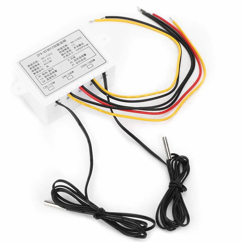 Termostat Zfx St3012, kontroler temperatury, inteligentne podwójne sterowanie, termostat , 12 V, regulator temperatury (220 V)