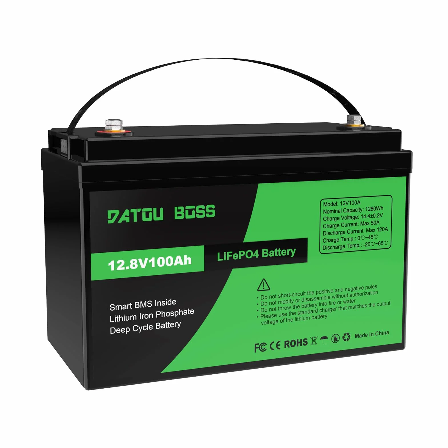 DATOUBOSS akumulator LiFePO4 12V 100Ah 1280Wh BMS 100A