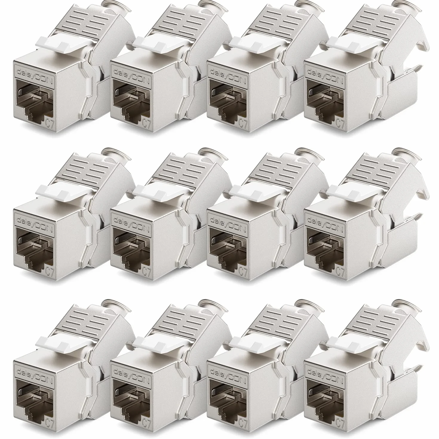 deleyCON Moduł Keystone Jack CAT 7 STP RJ45 1000 MHz 10 Gbit/s Terminal LSA