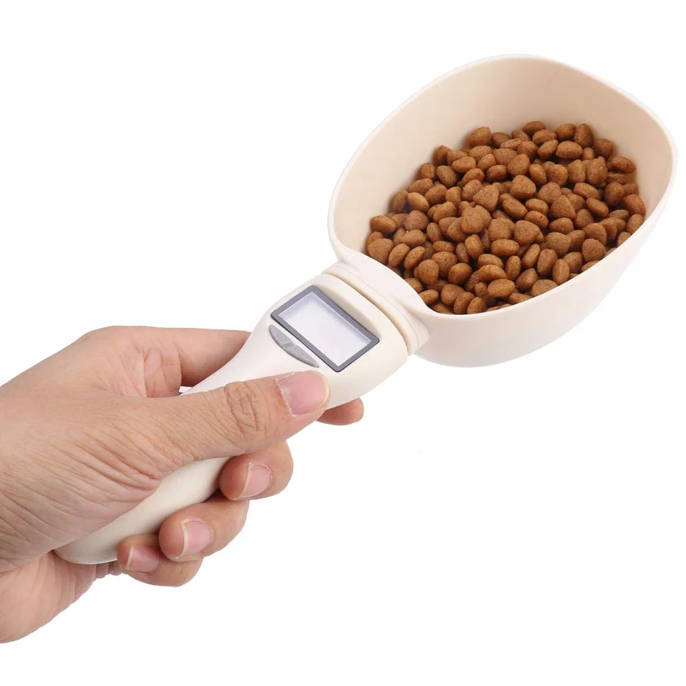 Ejoyous Cyfrowa Miarka do Karmy dla Psów i Kotów - Dozownik do Suchej Karmy dla Zwierząt