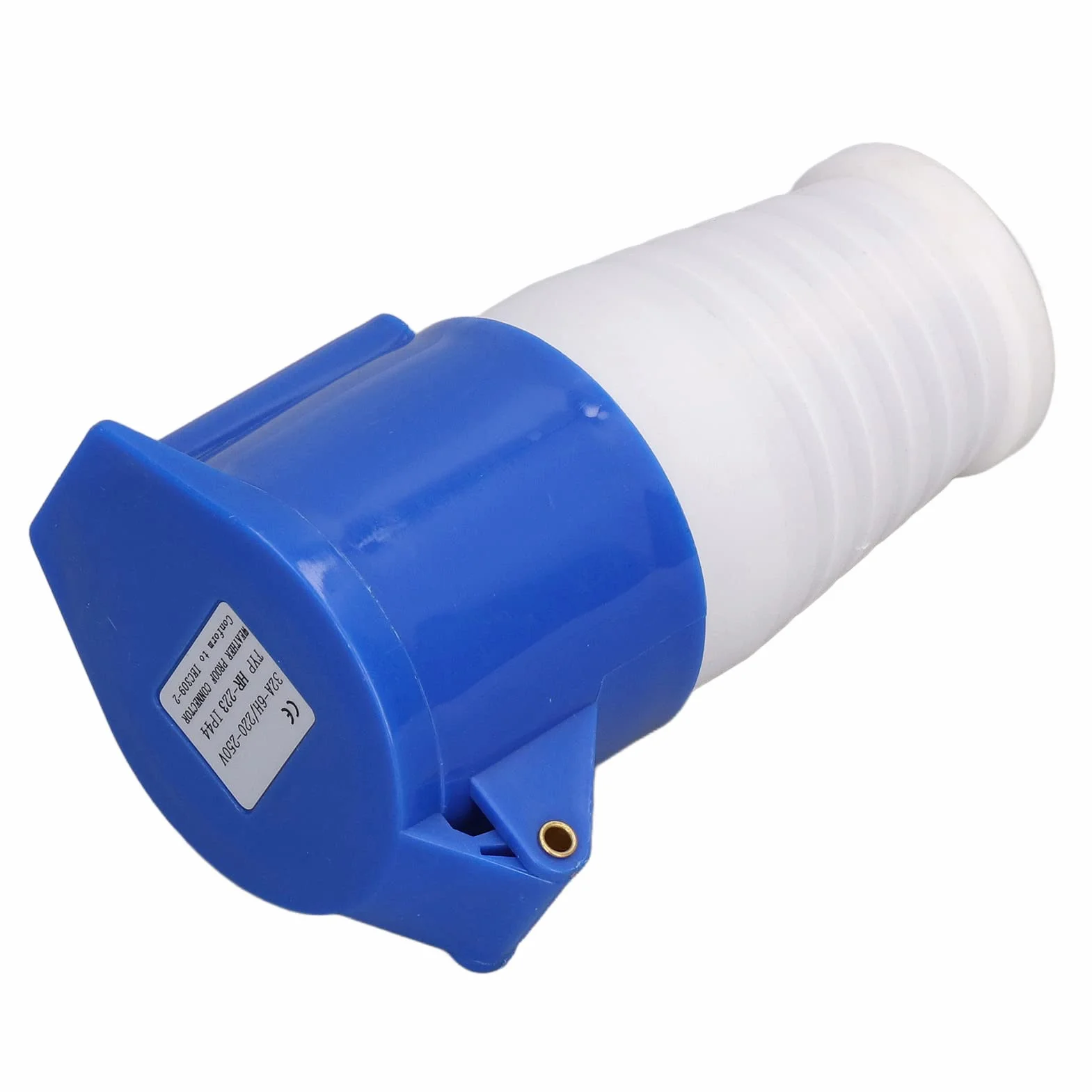 Gniazdo Przemysłowe CEE Typ 3 32A IP44 Złącze Zasilania 220-250V Kolor Niebieski HR-223 Industrialne Gniazdo CEE